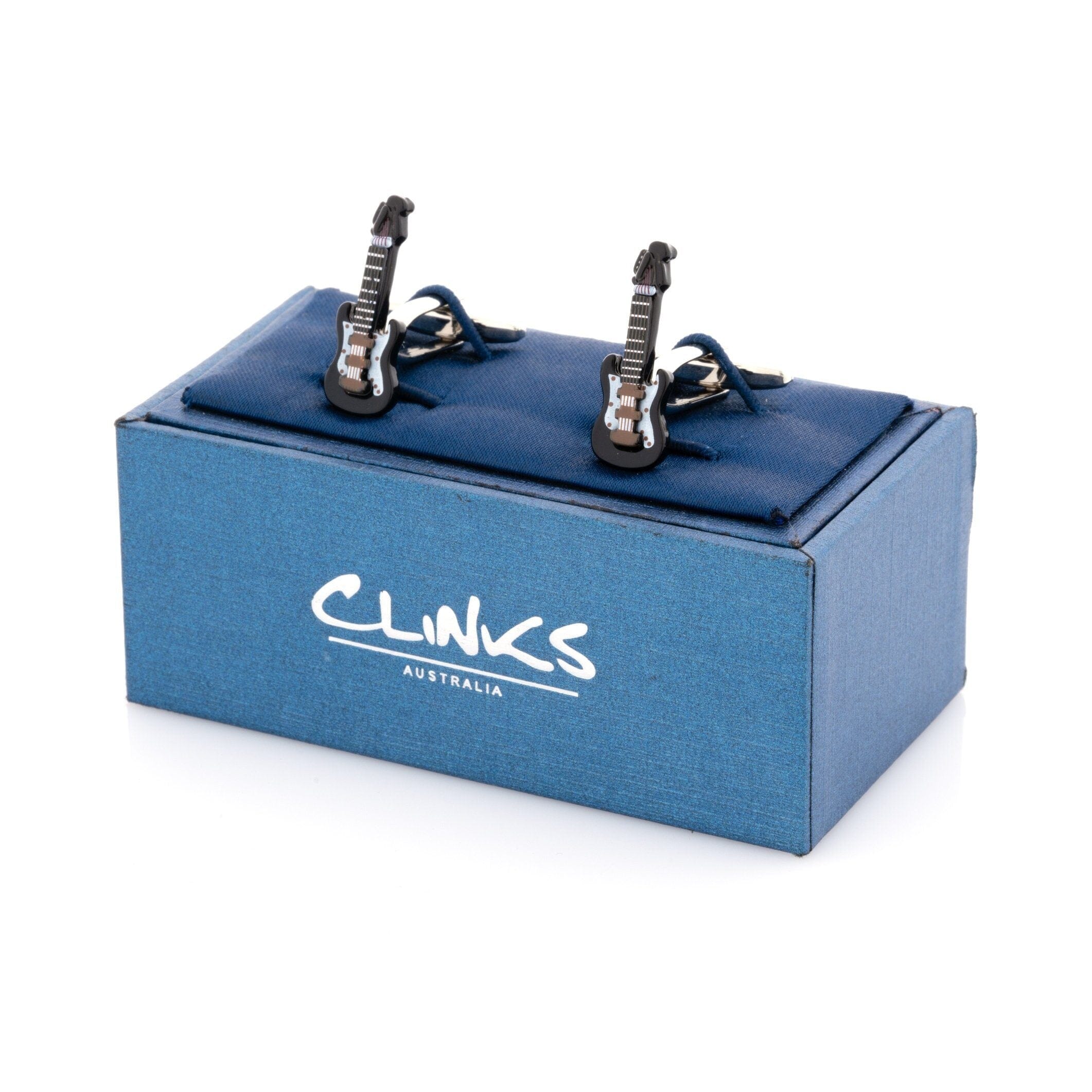 Black Electric Guitar Cufflinks Novelty Cufflinks Clinks Australia