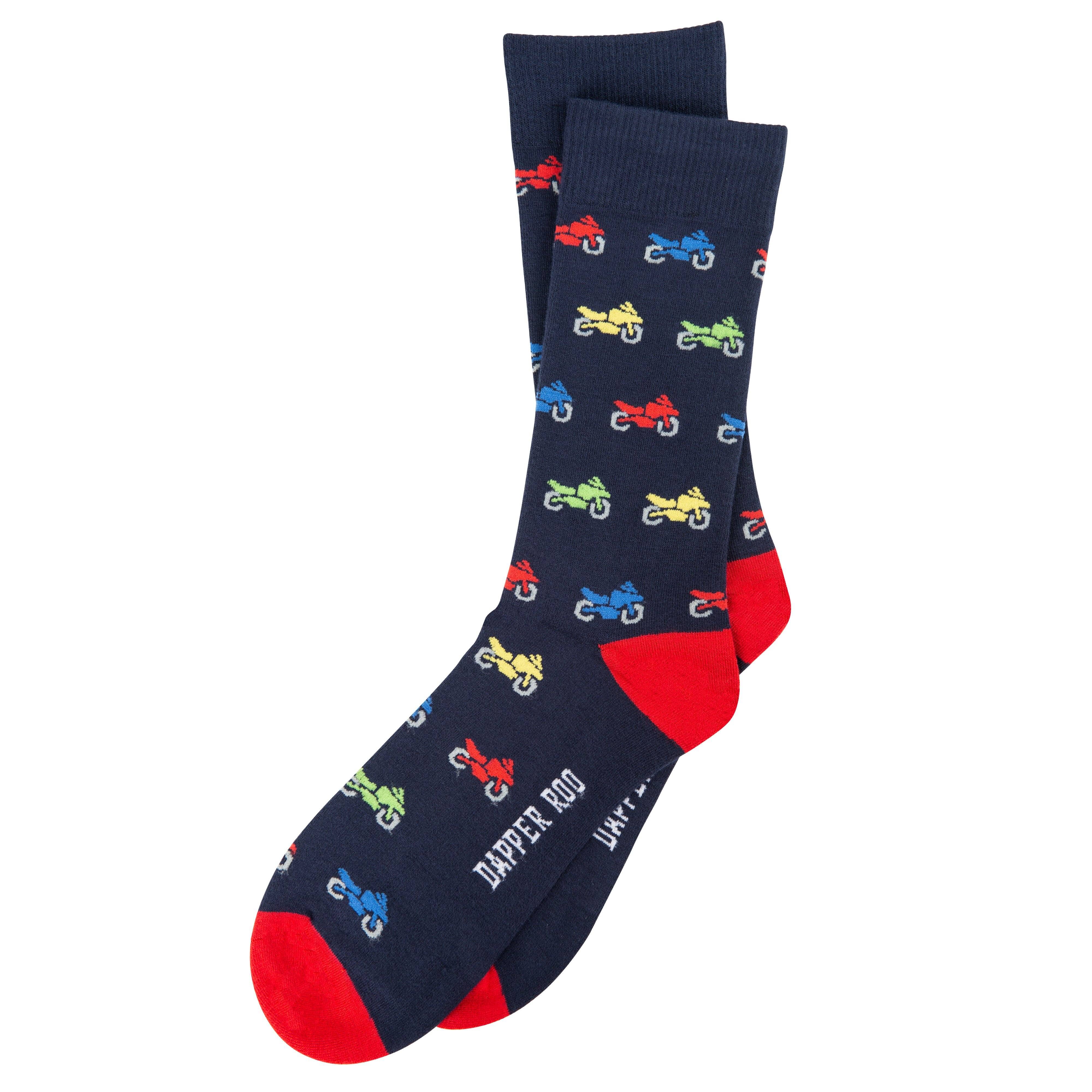 Racer Sports Motorcycle Bamboo Socks by Dapper Roo Socks Dapper Roo Default