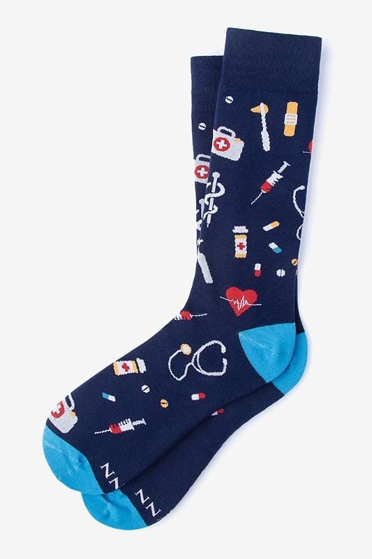 Doctor Medical Navy Blue Mens Sock Socks Alynn