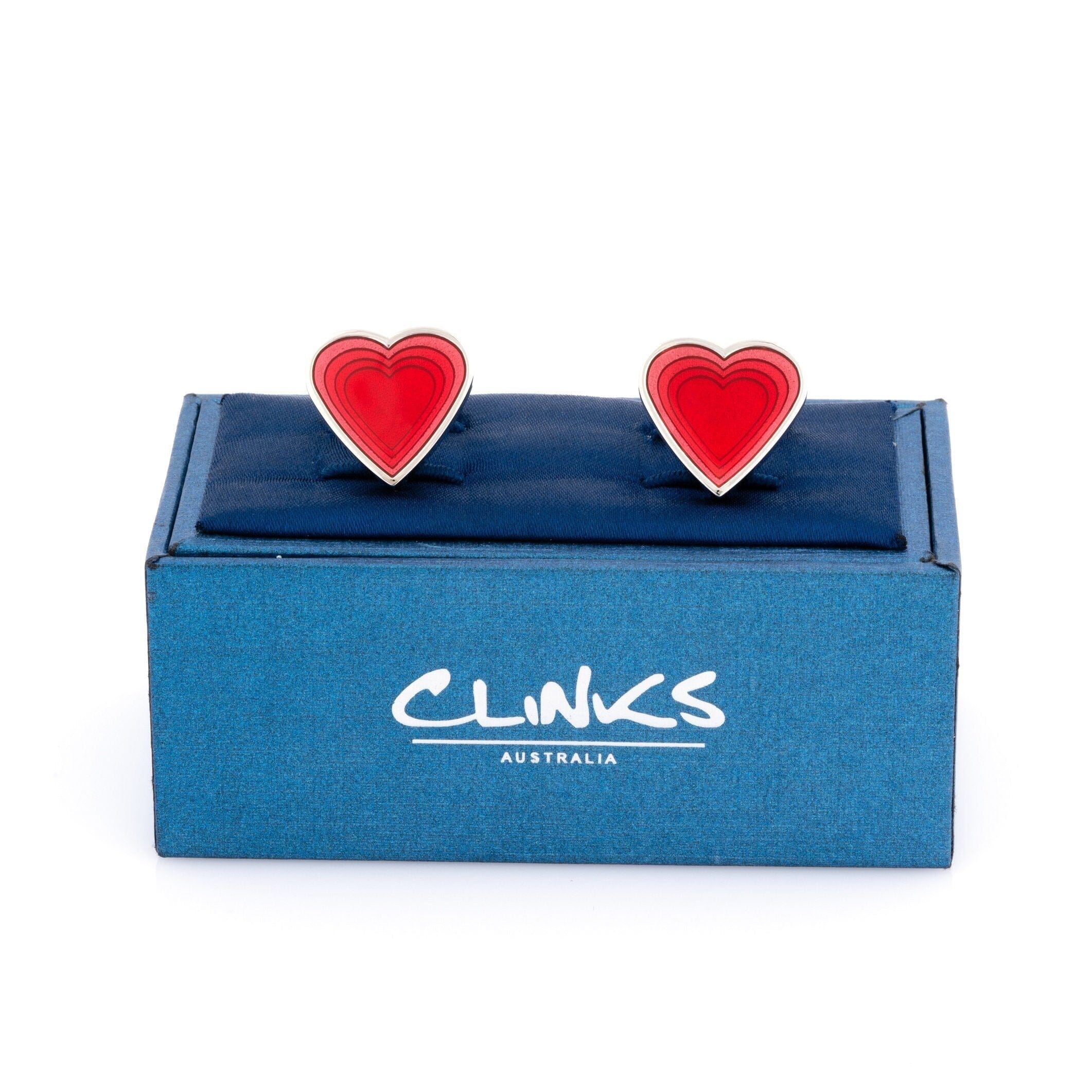 Red Heart Shaped Cufflinks Novelty Cufflinks Clinks Australia