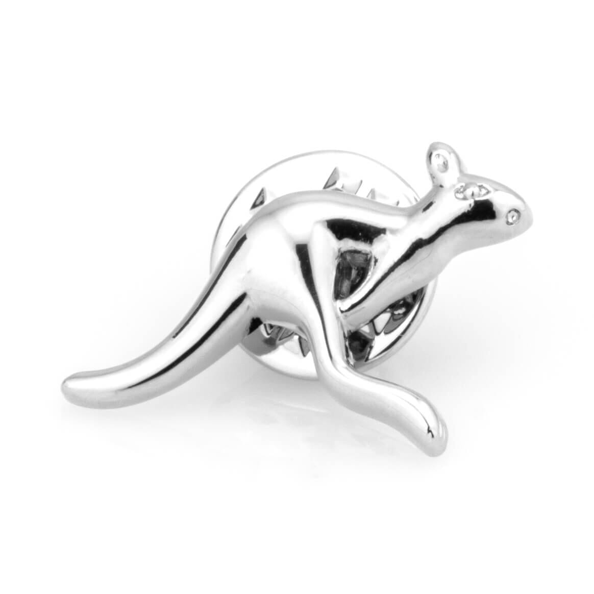 Australian Silver Kangaroo Lapel Pin Lapel Pin Clinks Default