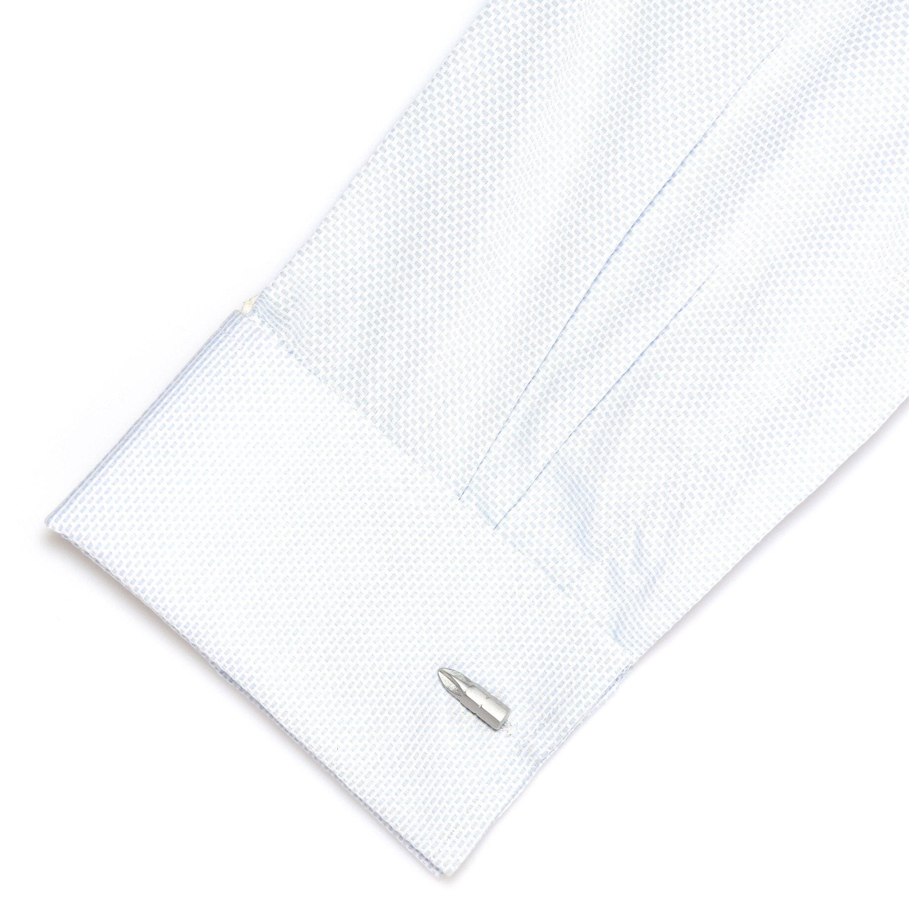 Screwdriver Bit Flat-head and Phillips Brushed Silver Cufflinks Novelty Cufflinks Clinks Australia