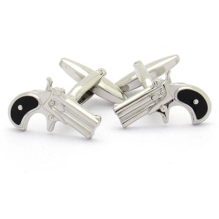 Silver Hand Gun Cufflinks Novelty Cufflinks Clinks Australia