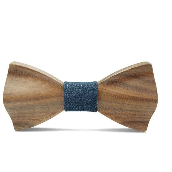 Dark Wood Denim Adult Bow Tie Bow Ties Clinks