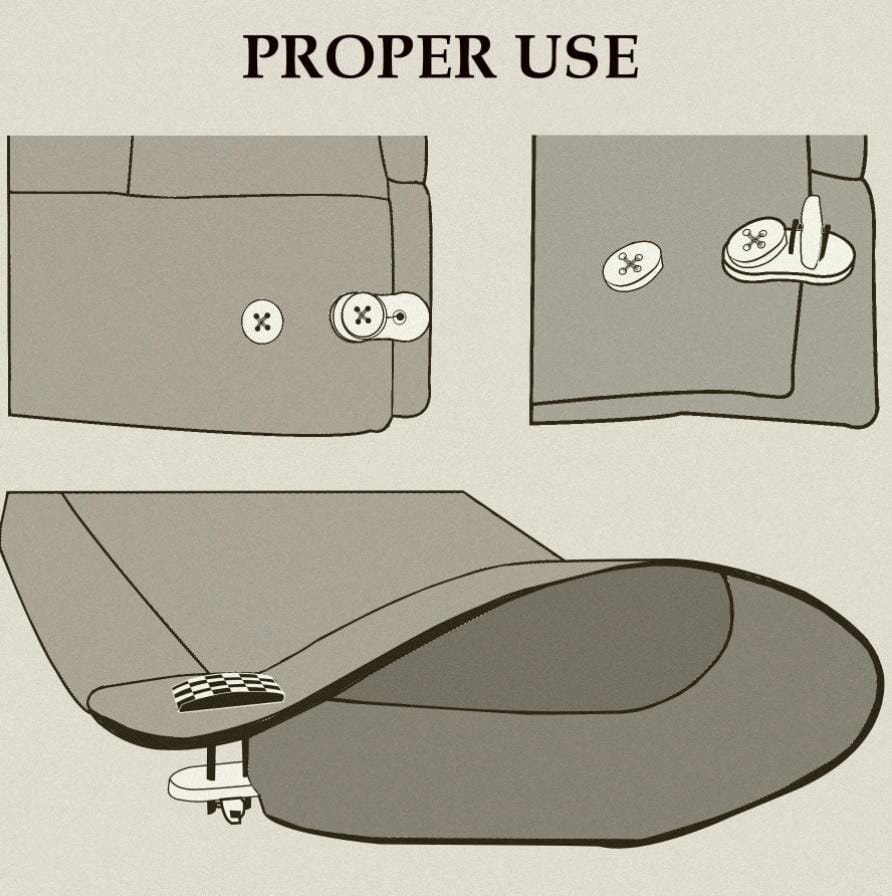 Shirt Cuff Adapters - Wear Cufflinks on ANY dress shirt Accessories Clinks Australia