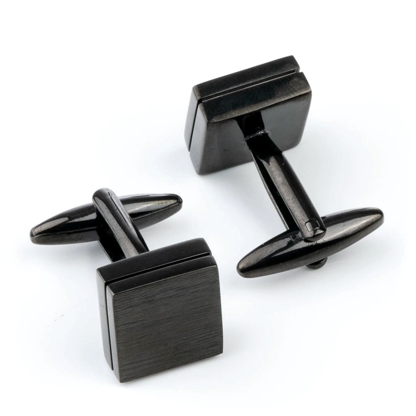 Brushed Black Cufflinks Classic & Modern Cufflinks Clinks Australia