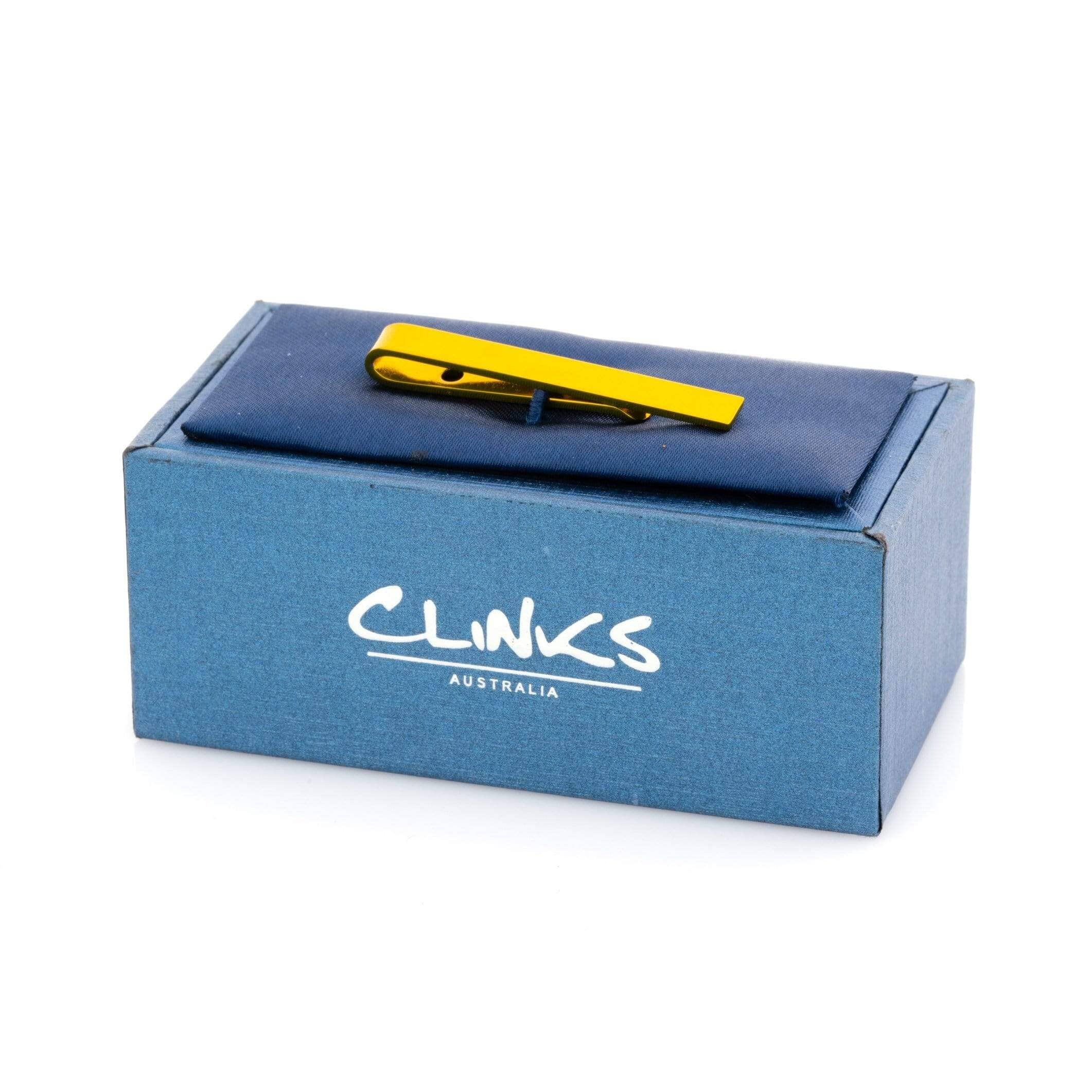 Yellow Metallic Small Tie Bar Tie Clips Clinks