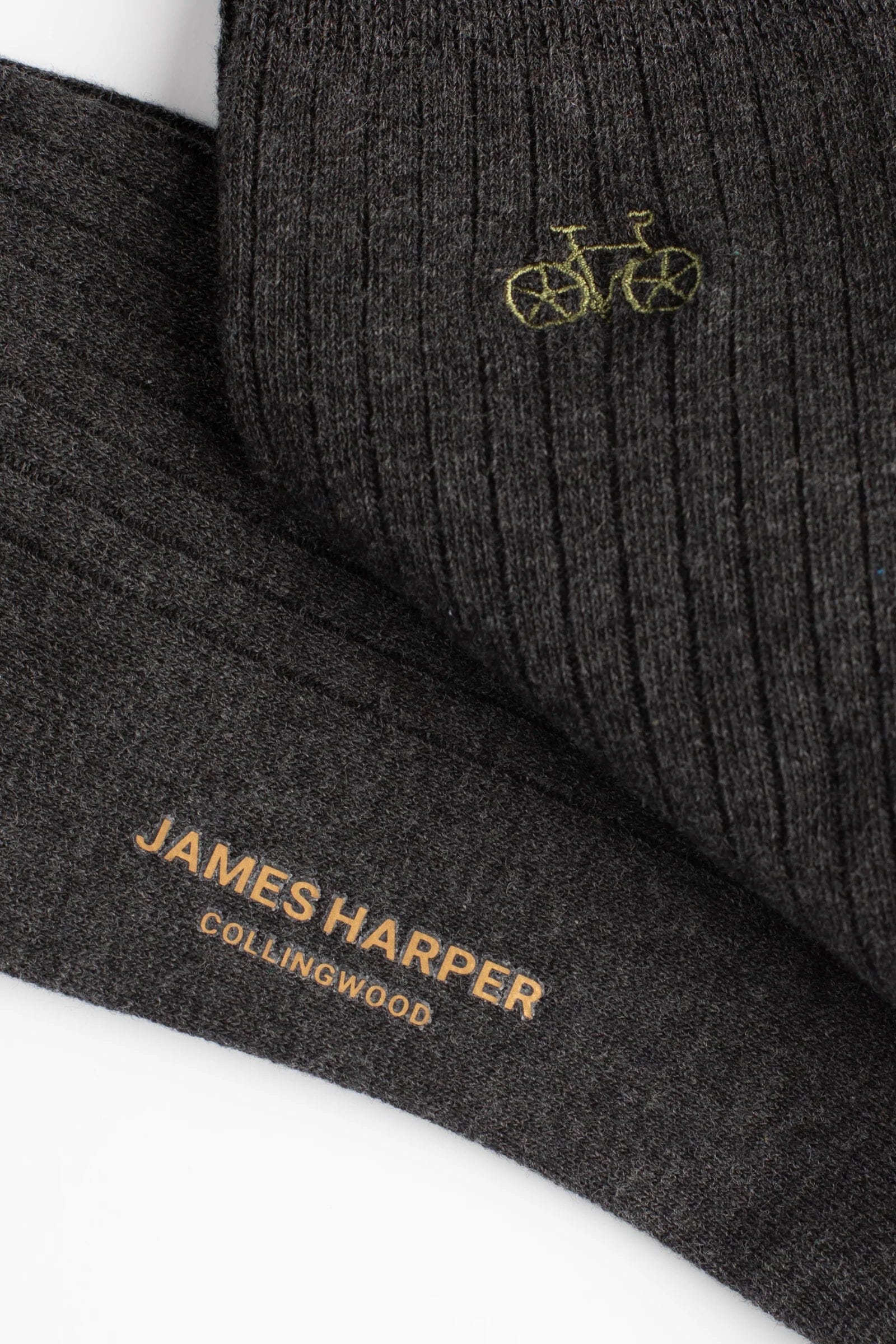 Charcoal Marle Ribbed Socks Socks Clinks