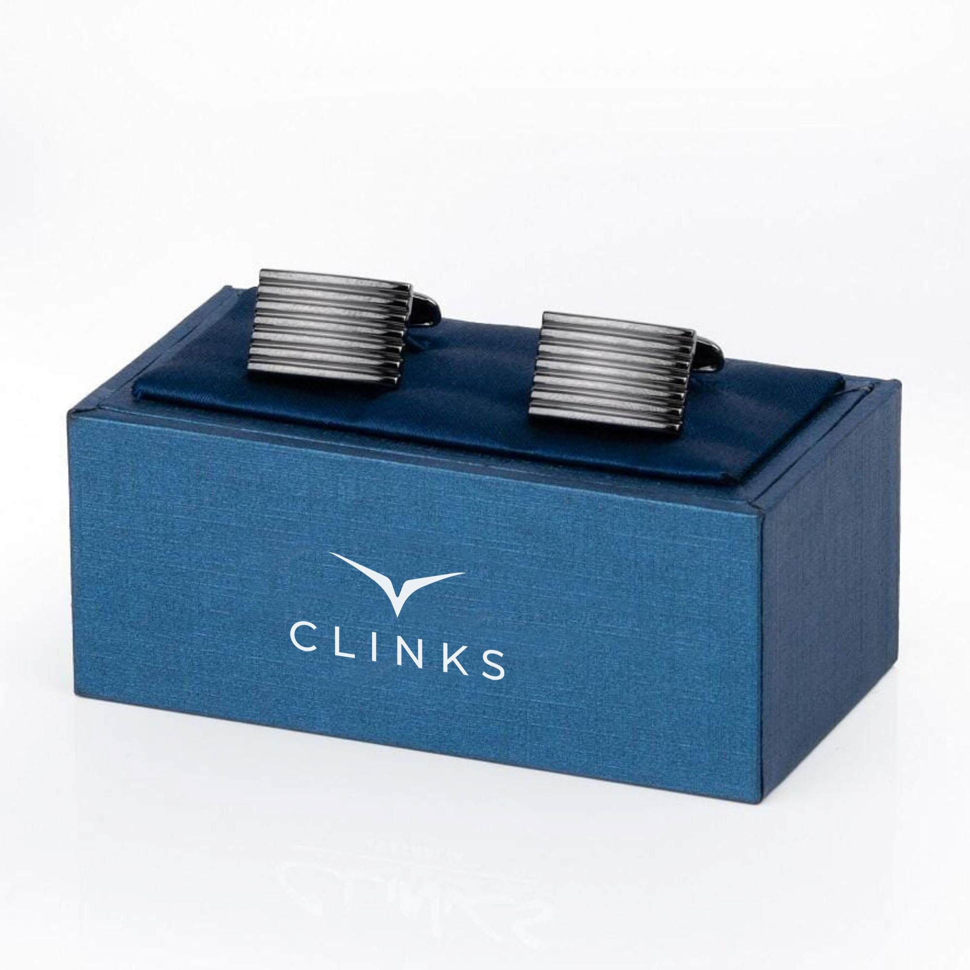 Gunmetal Lines Cufflinks Classic & Modern Cufflinks Clinks Australia