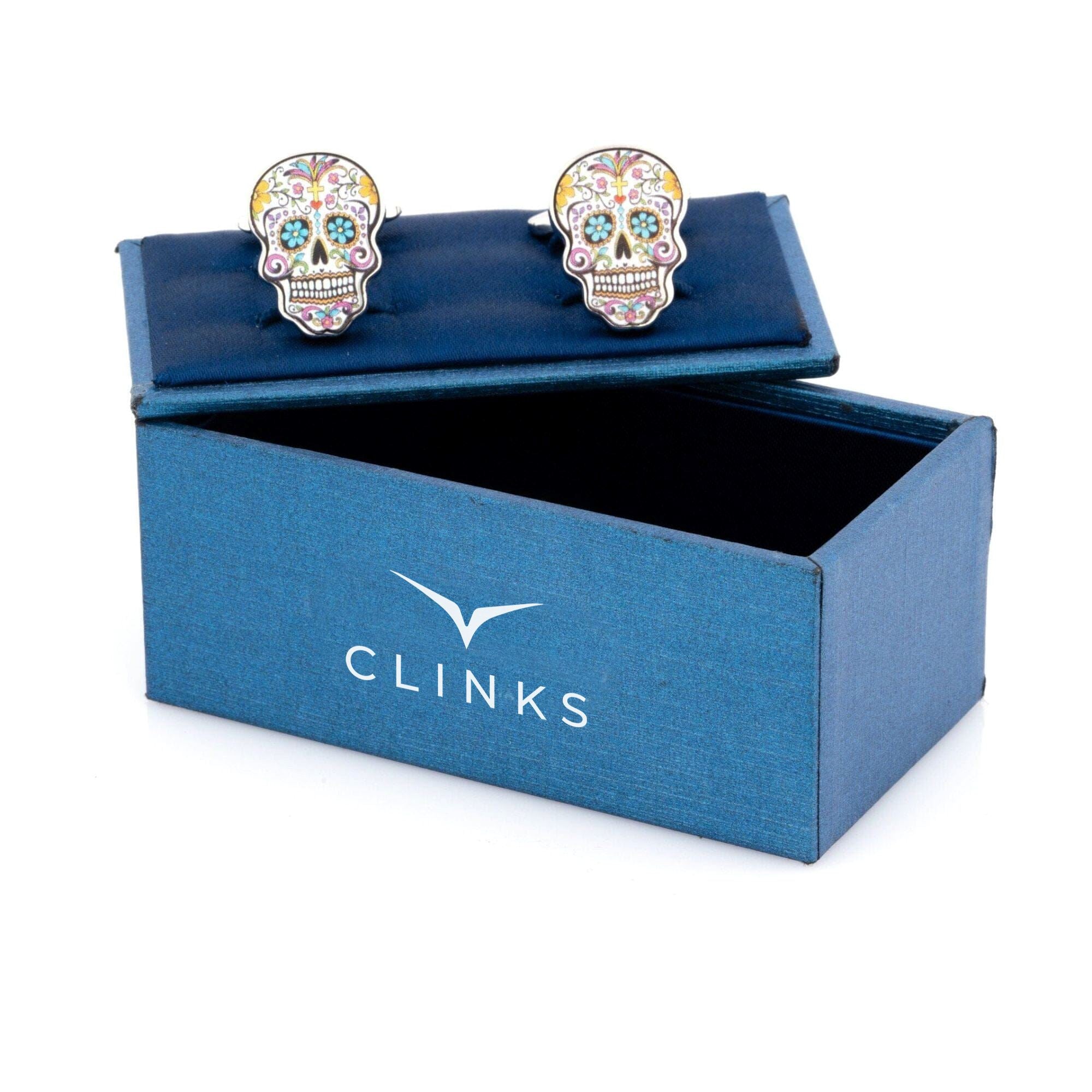 Flower Skull Calavera Cufflinks Novelty Cufflinks Clinks Australia
