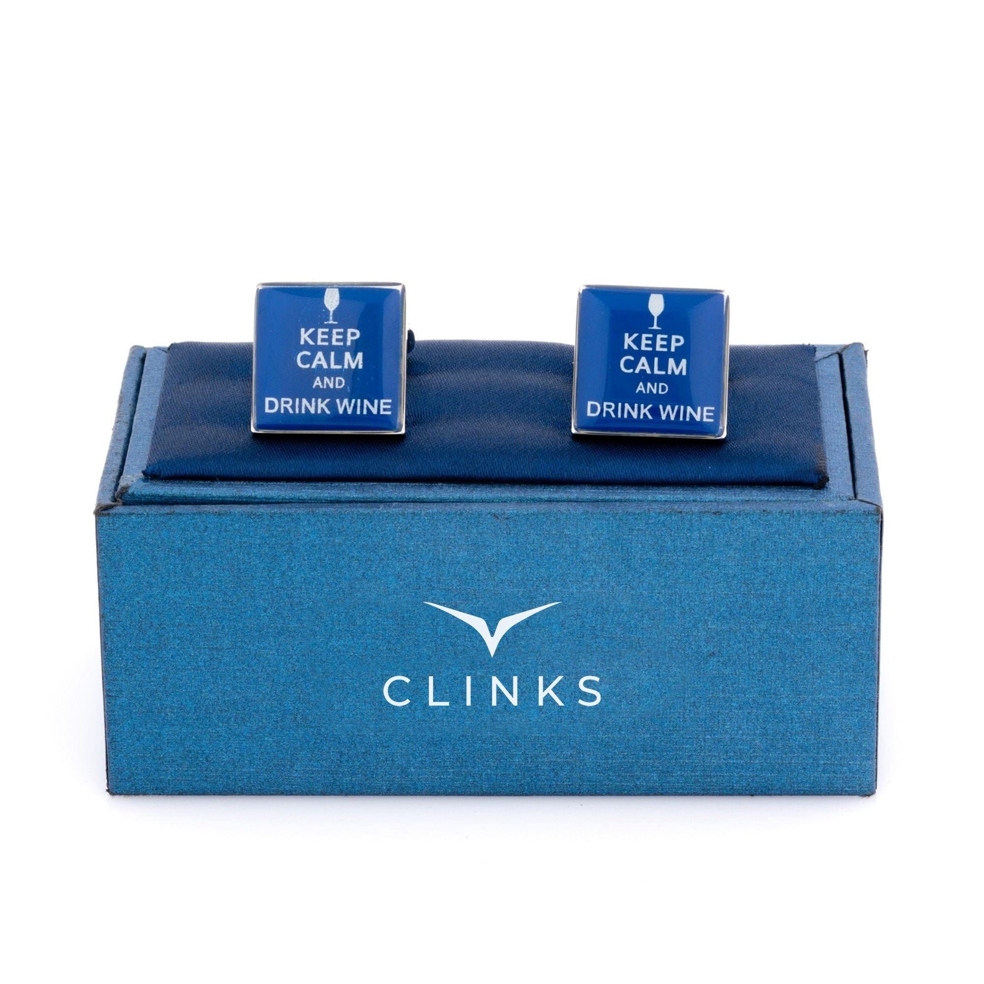 Keep Calm and Drink Wine Novelty Cufflinks Clinks Australia