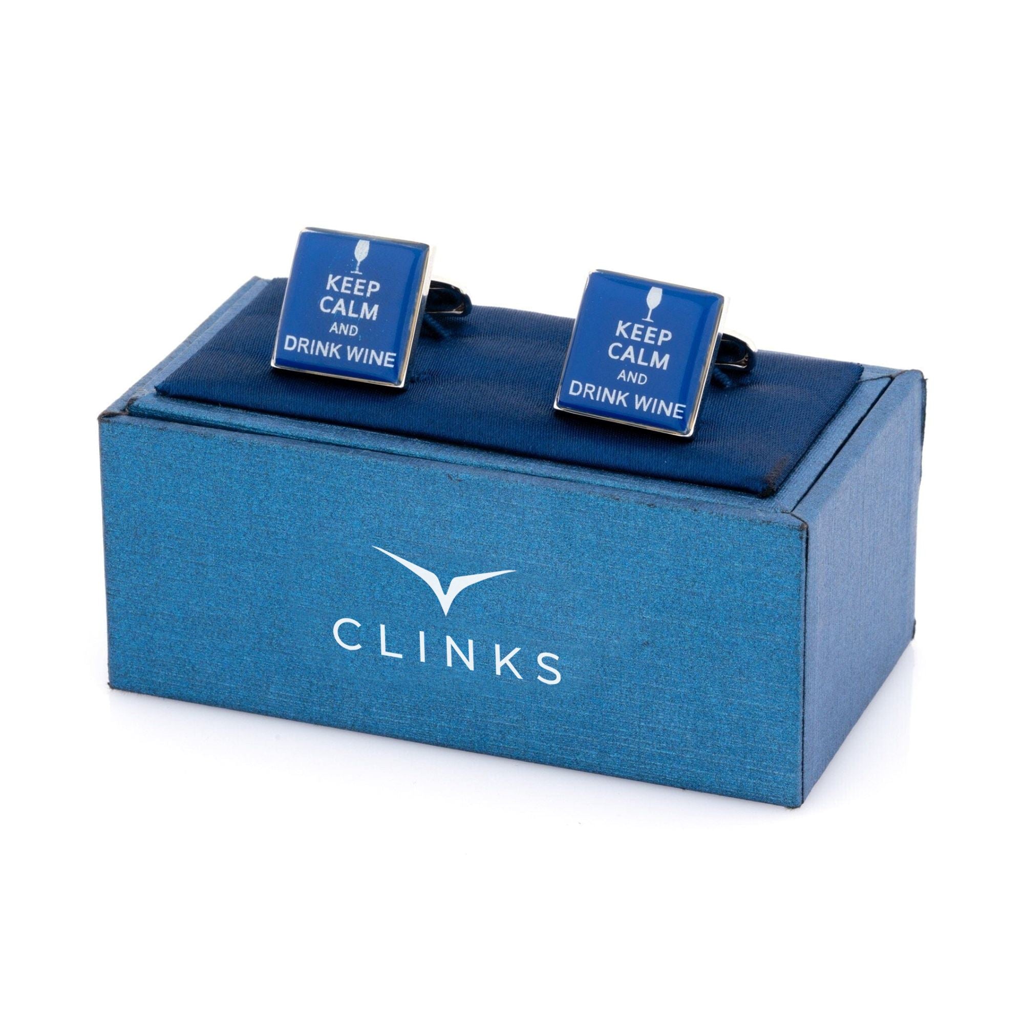 Keep Calm and Drink Wine Novelty Cufflinks Clinks Australia