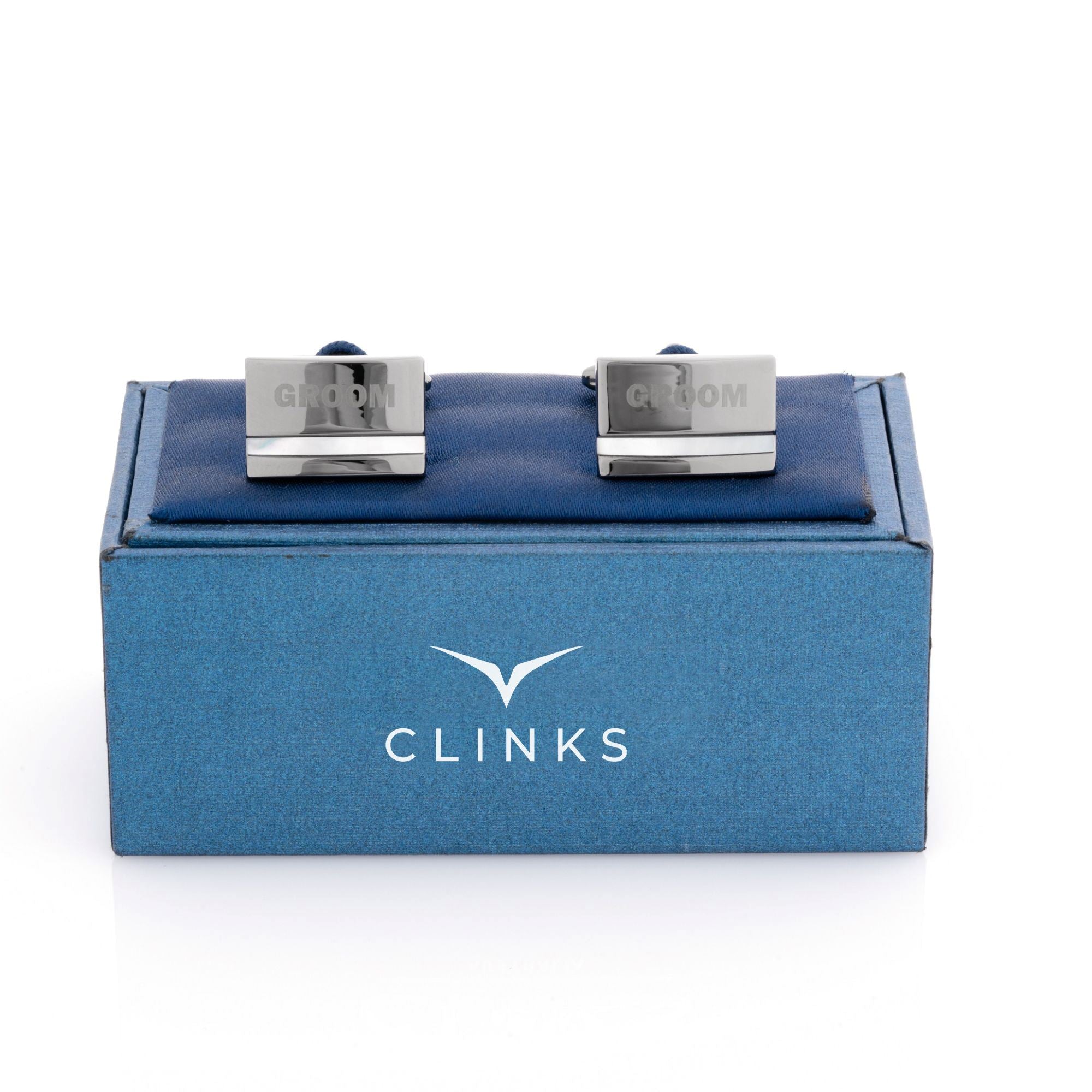 Groom Laser Etched Mother of Pearl Gunmetal Wedding Cufflinks Wedding Cufflinks Clinks Australia