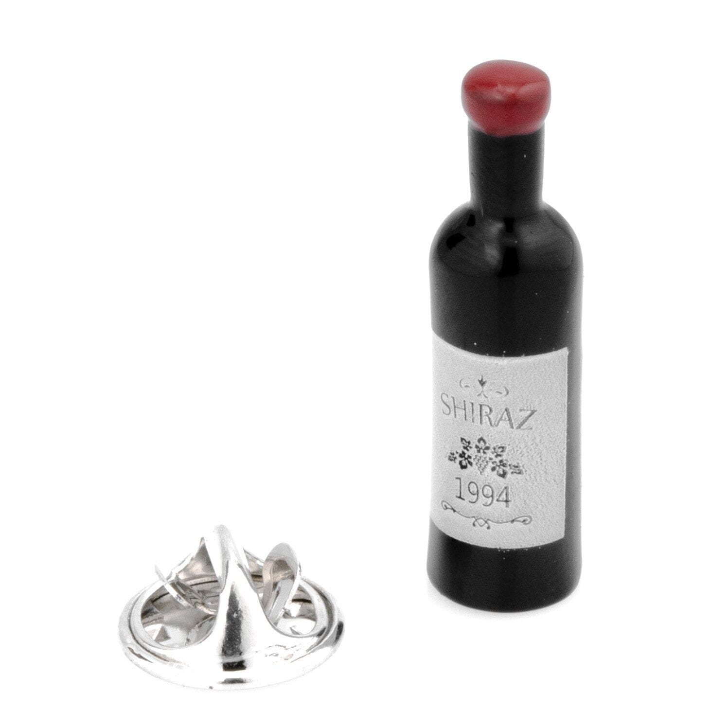 Shiraz Red Wine Bottle Lapel Pin Lapel Pin Clinks Default