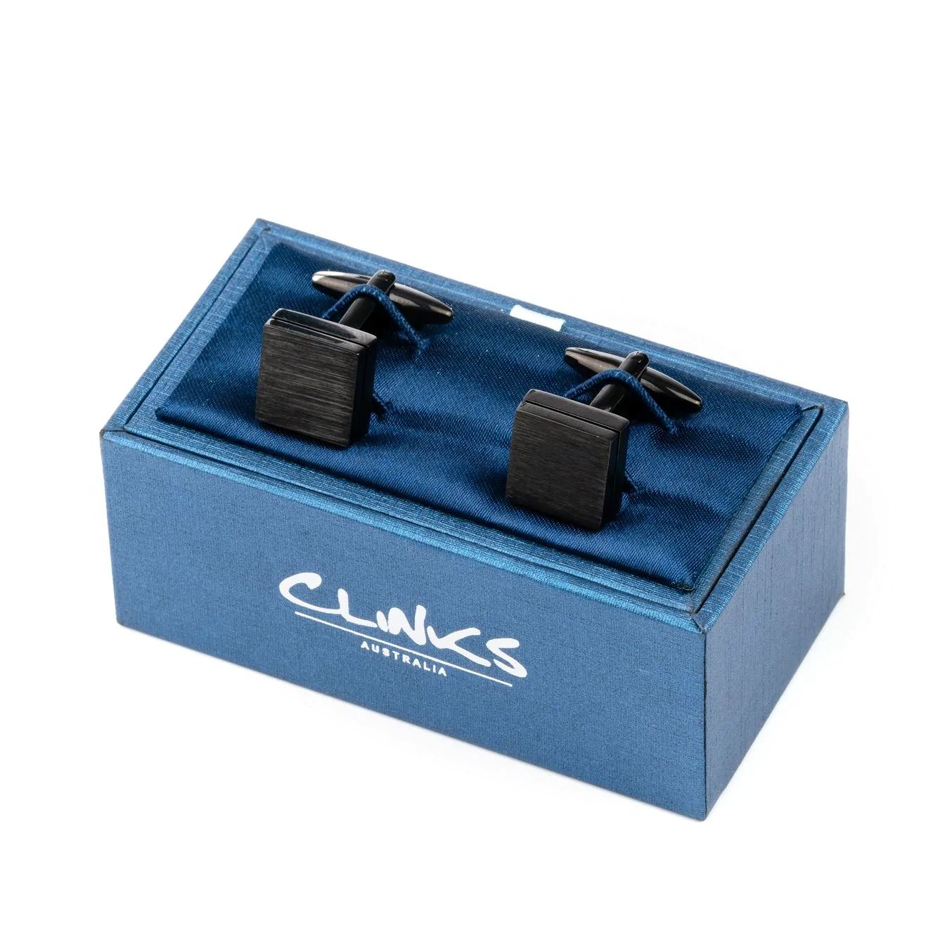 Brushed Black Cufflinks Classic & Modern Cufflinks Clinks Australia