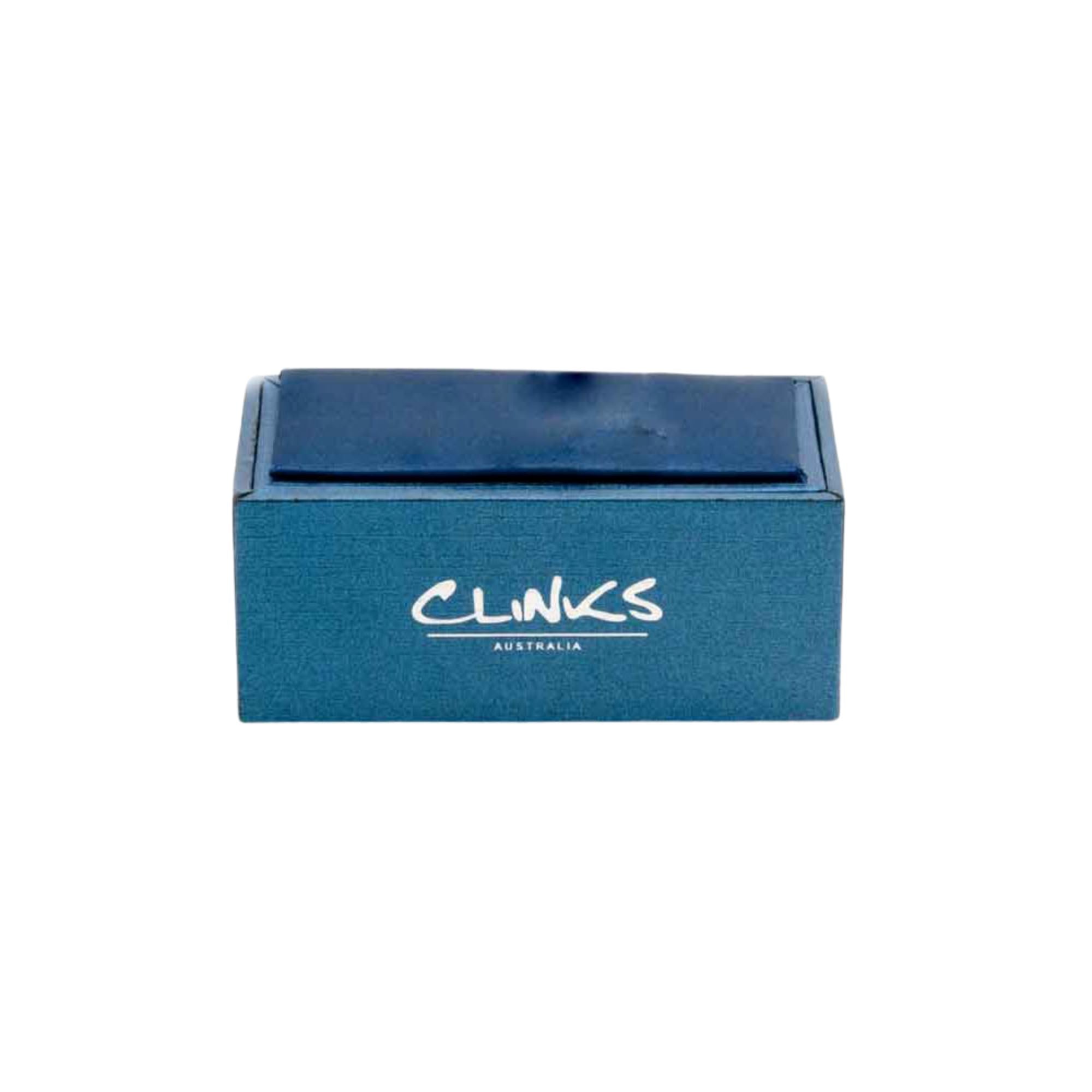 Blue Metallic Small Tie Bar Tie Clips Clinks