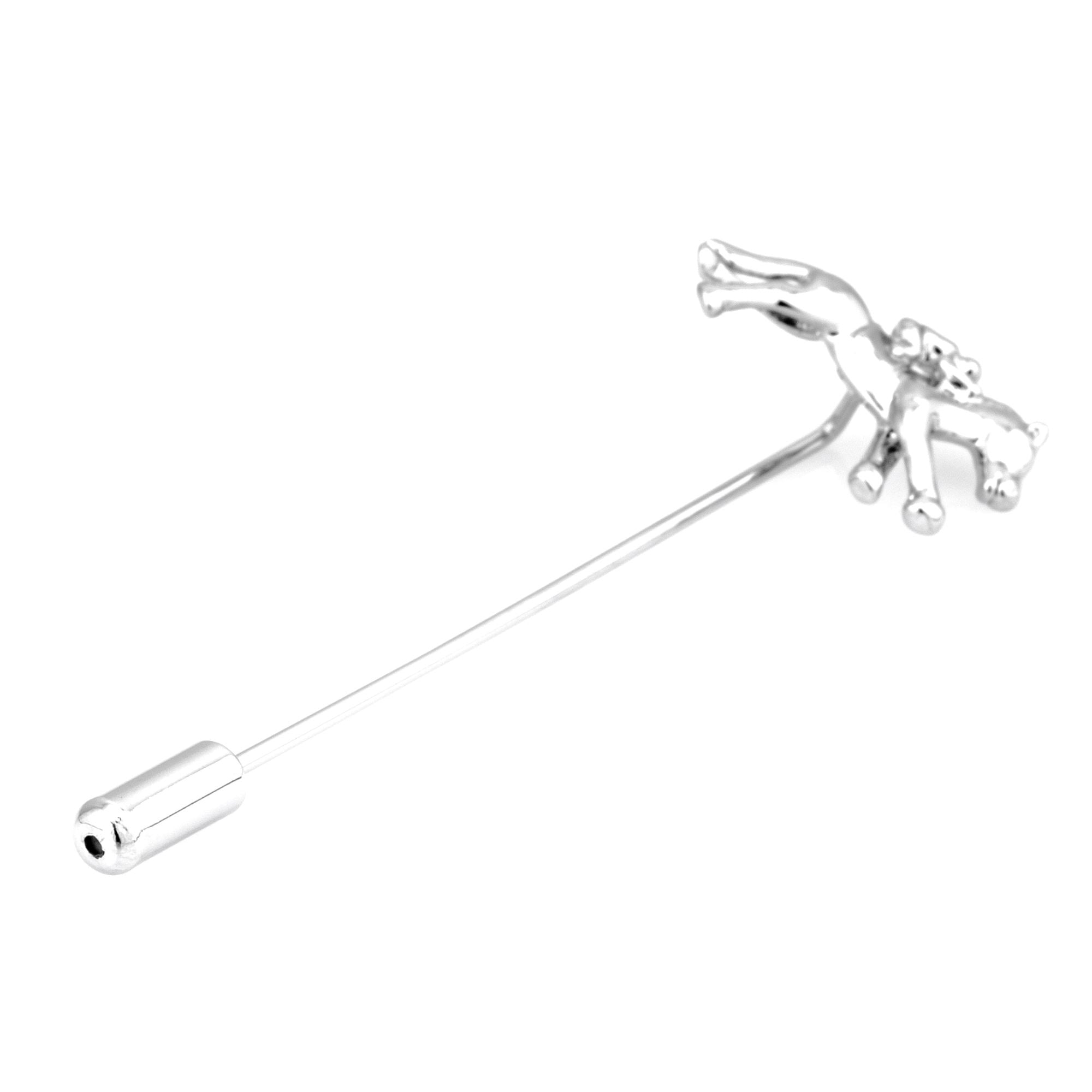 Melbourne Cup Horse Racing Silver Stick Pin Lapel Pin Clinks Default