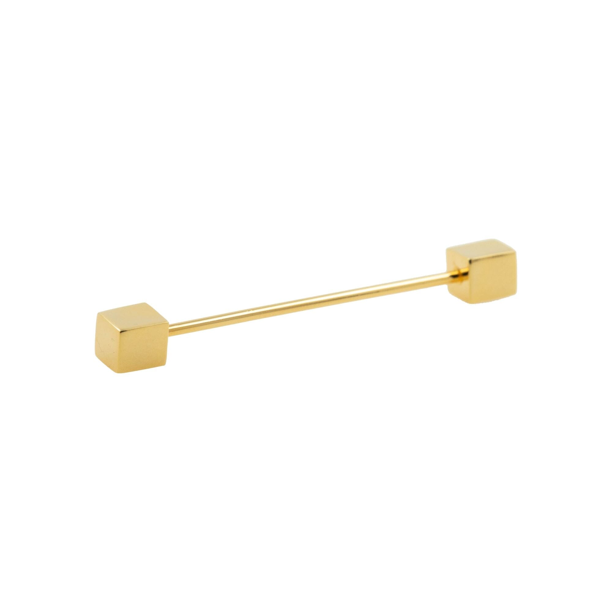Gold Square Collar Bar Collar Clip Clinks