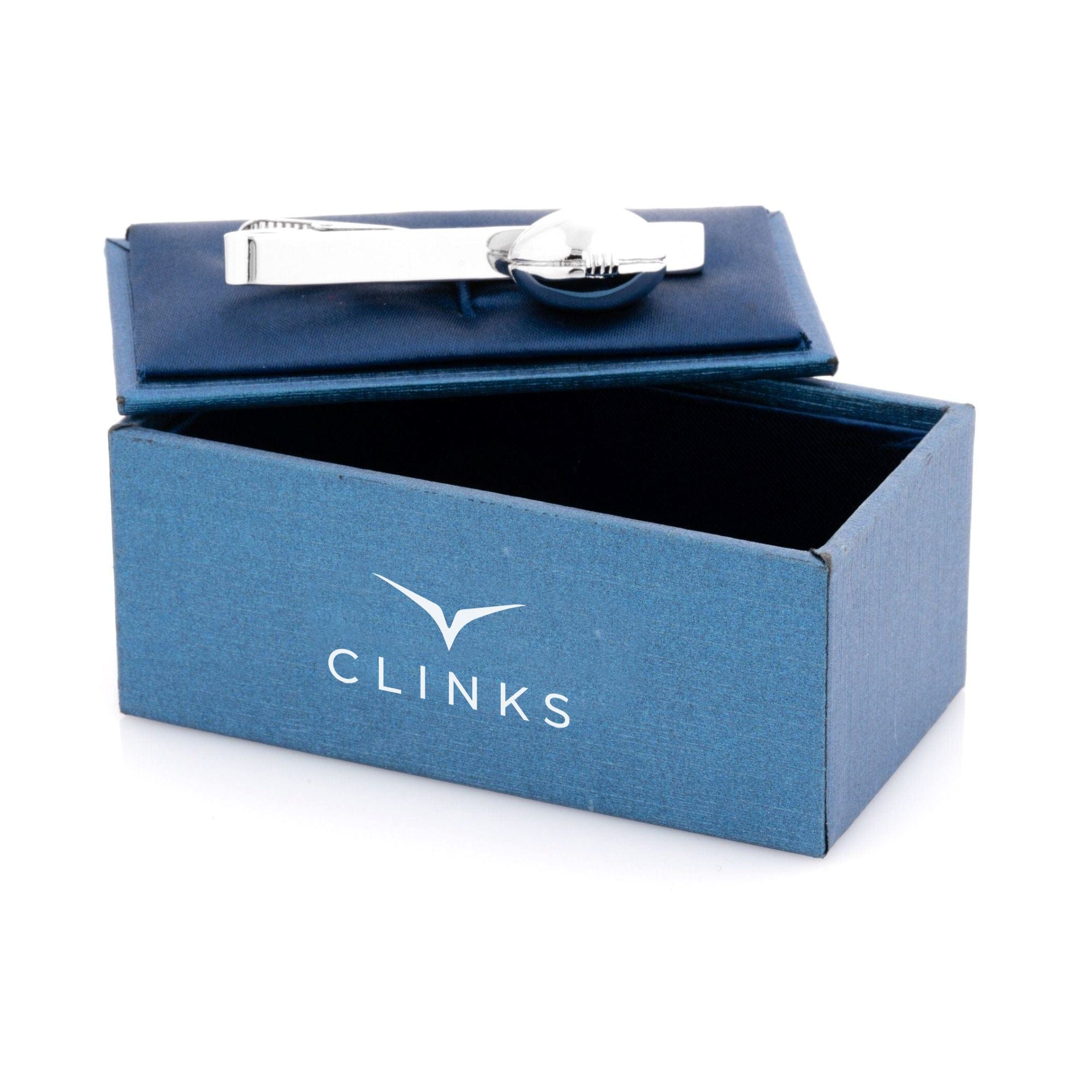 Footy Rugby Ball Tie Clip Tie Bars Clinks