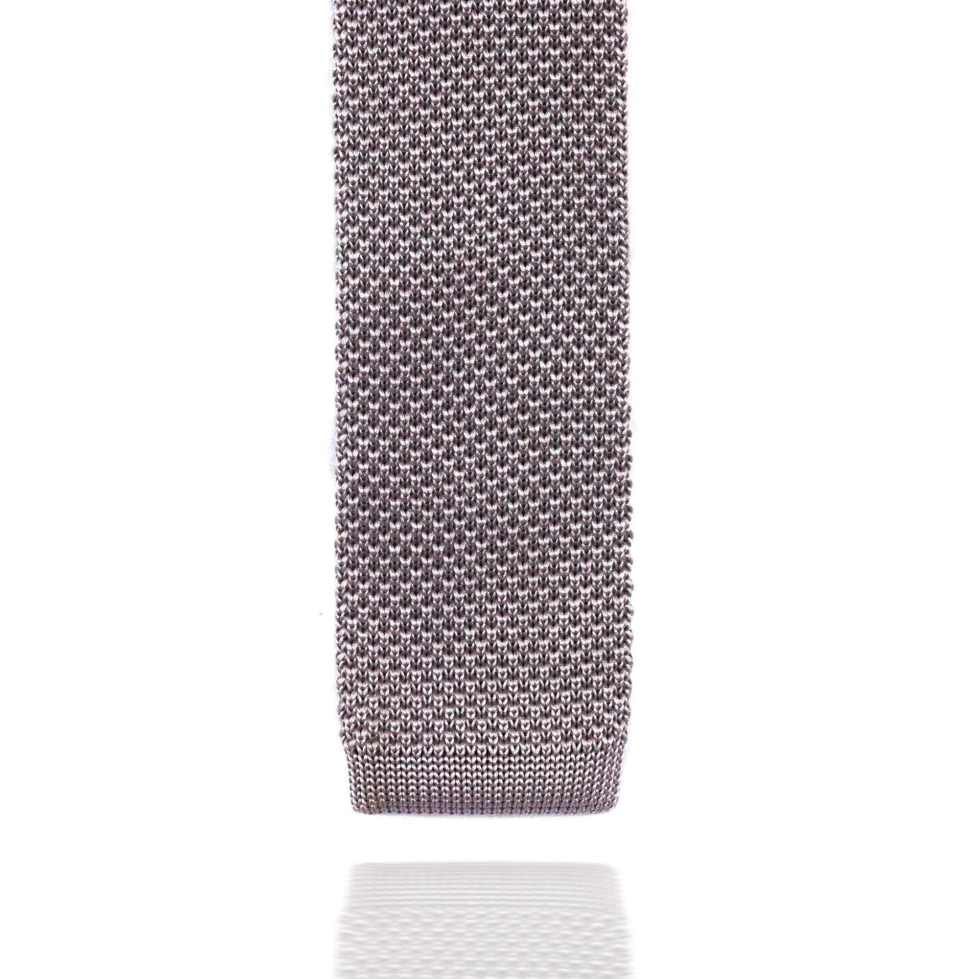Light Grey Knitted Tie Ties Cuffed.com.au
