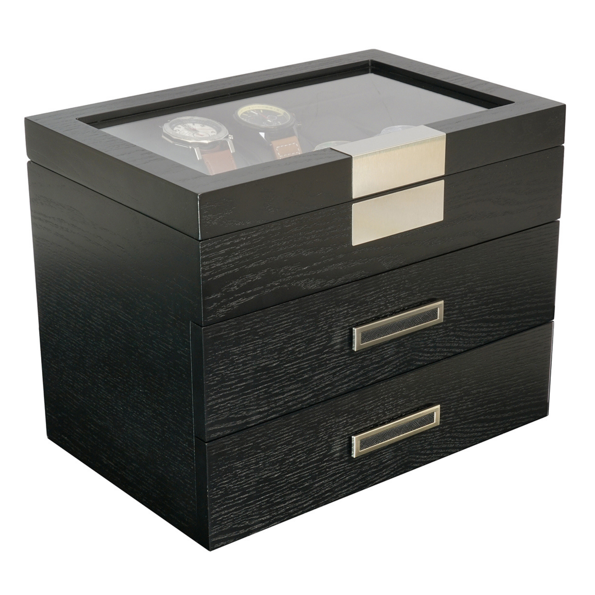 Black Wooden Watch Box for 30 watches