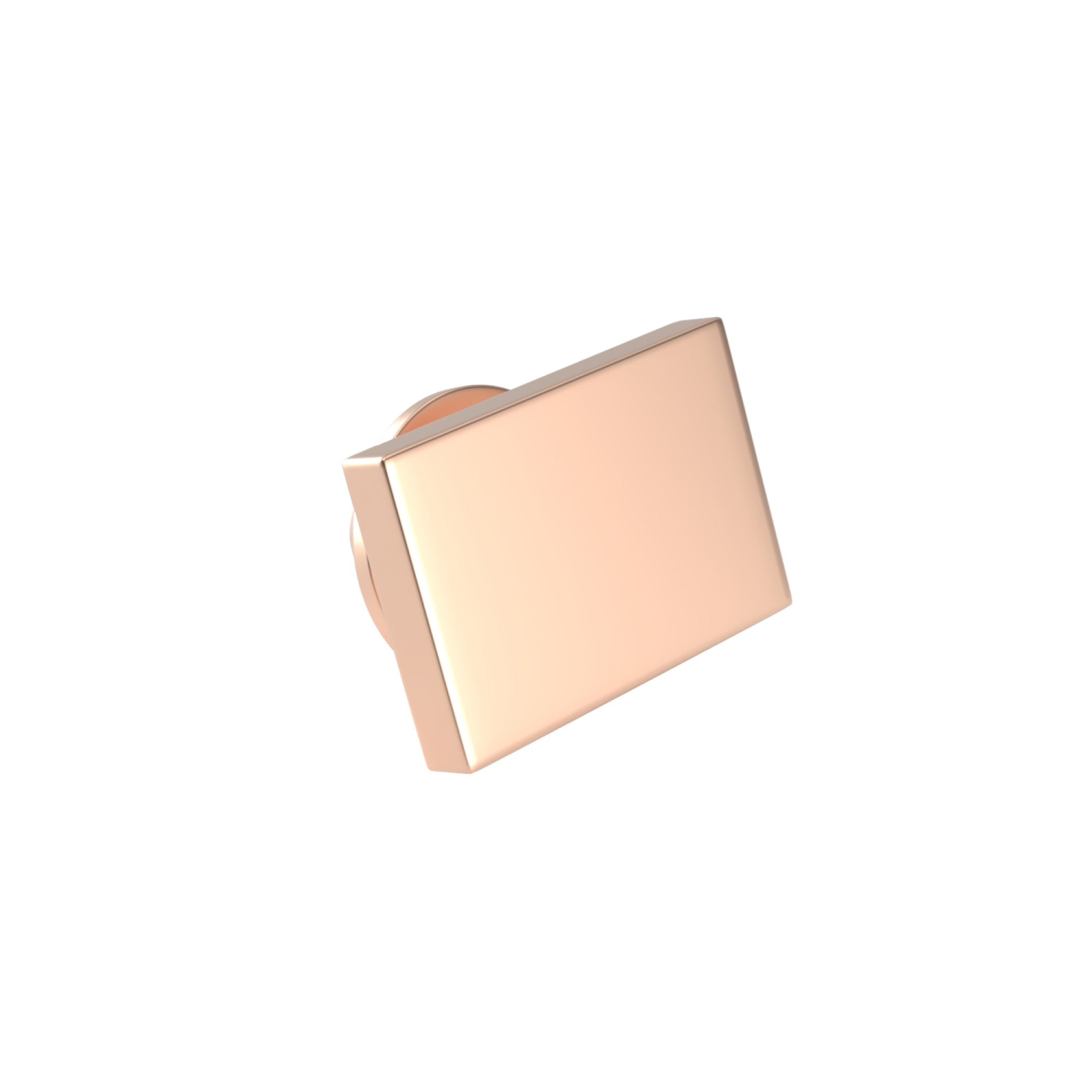 Rectangle Brushed Rose Gold Engravable Lapel Pin
