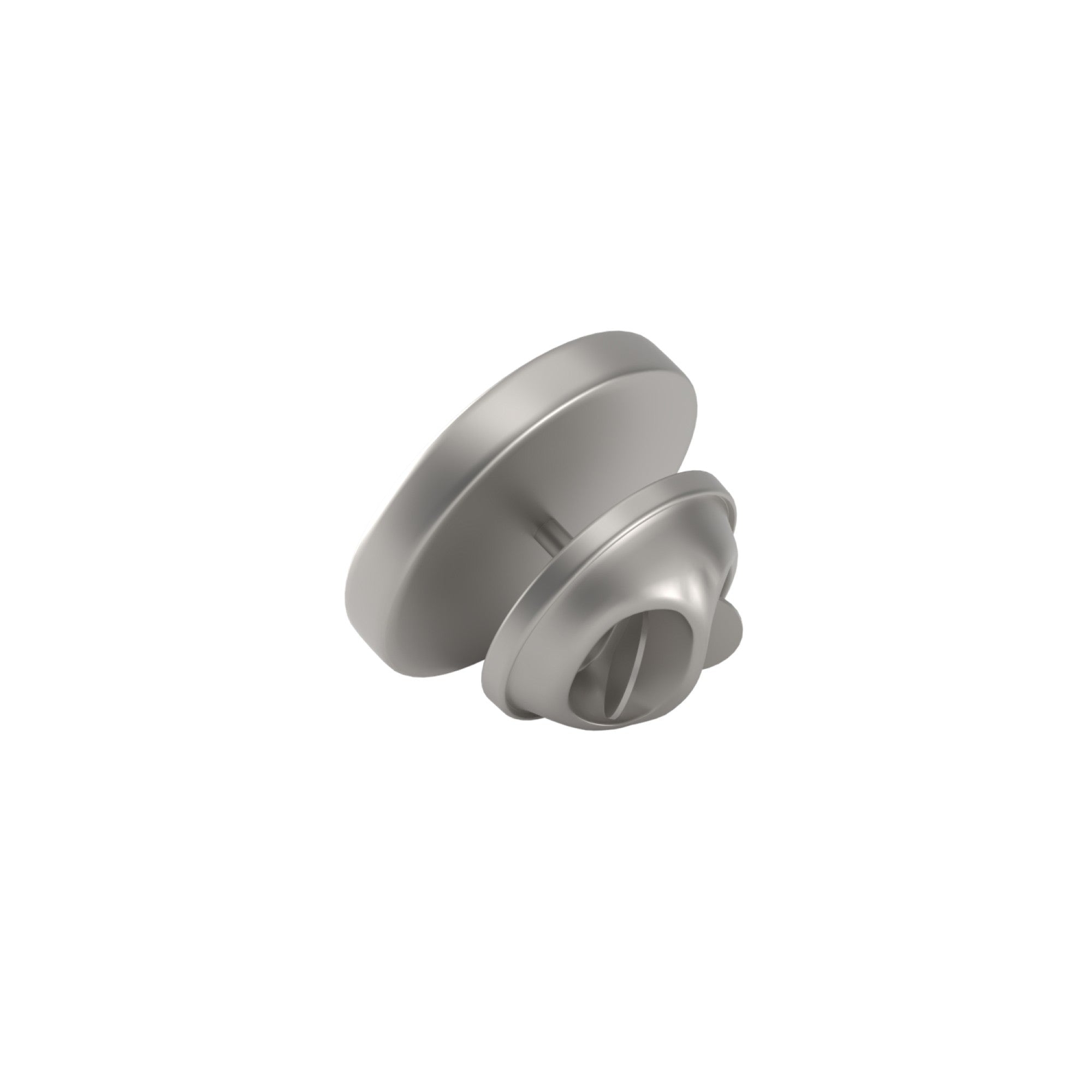 Round Brushed Silver Engravable Lapel Pin