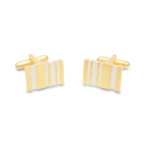 Five Bar Matt Gold Cufflinks