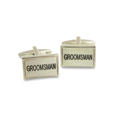 Groomsman Rectangle Wedding Cufflinks