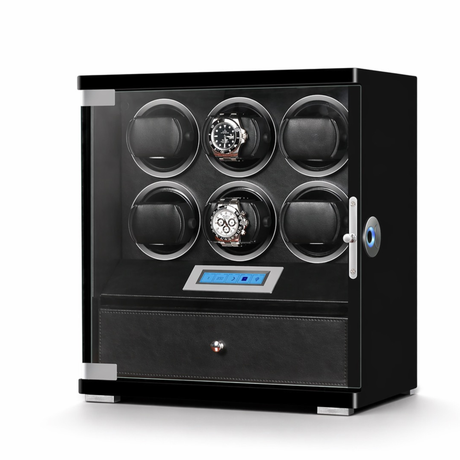 Daylesford 6 Watch Winder in Black (Fingerprint Lock Only)
