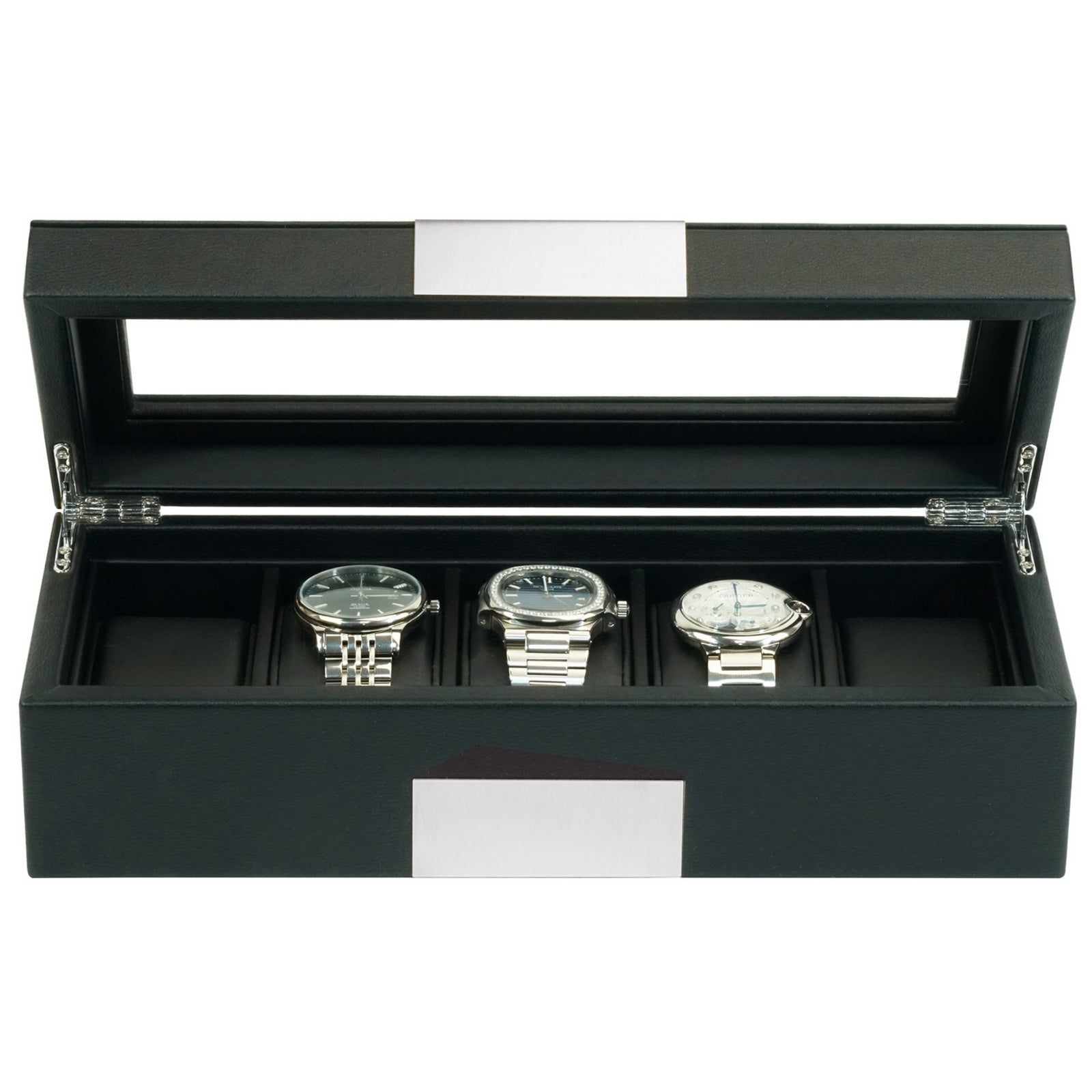 5 Slots Leather Watch Box