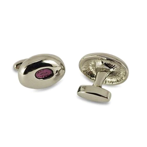 Oval Feature Purple Cufflinks