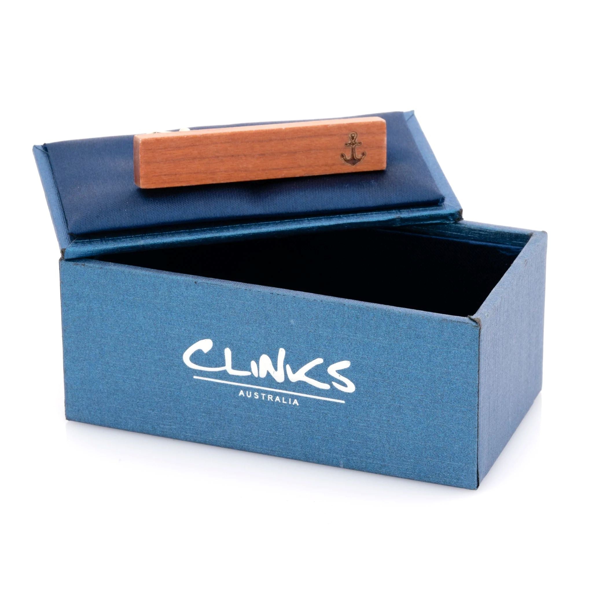 Wood Anchor Stamp Tie Clip Tie Bars Clinks 