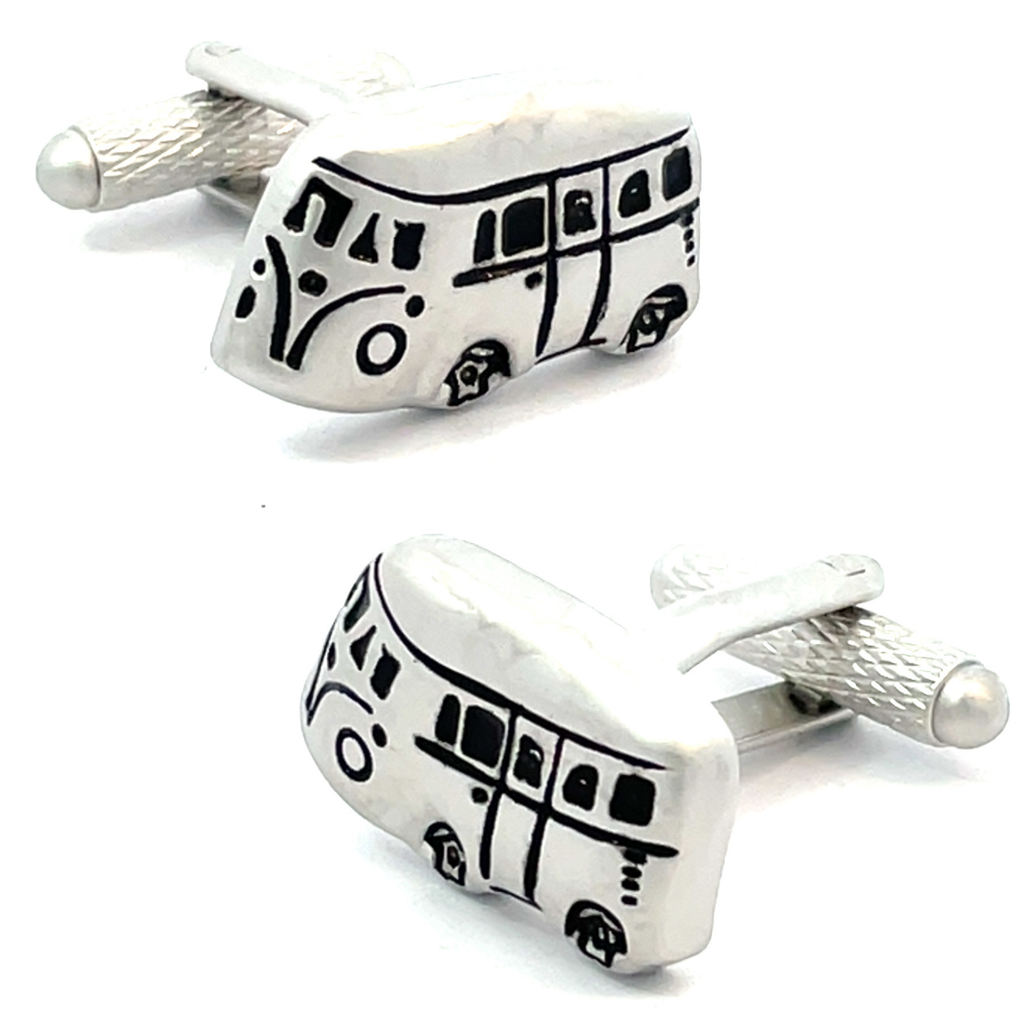 VW Kombi Van Silver Cufflinks