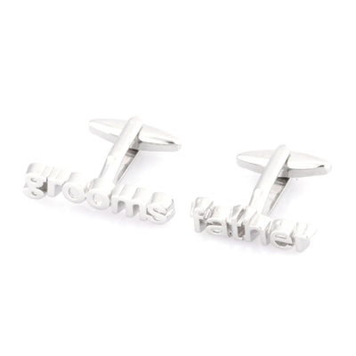 Grooms Father cut-out style Wedding cufflinks