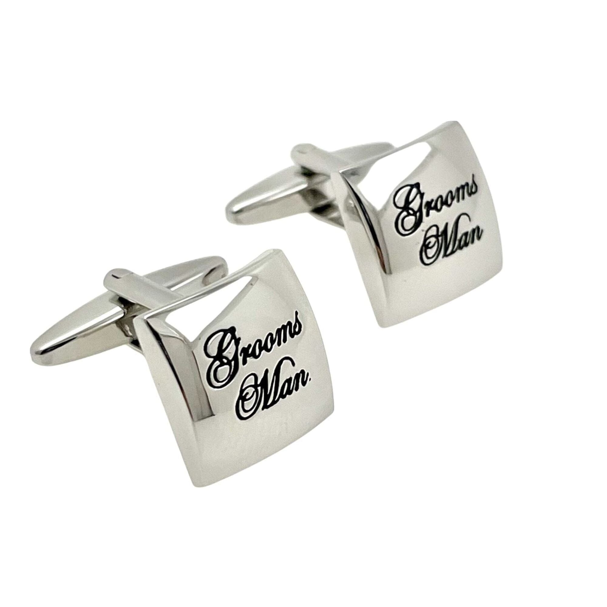 Grooms Man Curved Silver Wedding Cufflinks Wedding Cufflinks Clinks Australia Groomsman Curved Silver Cufflinks 