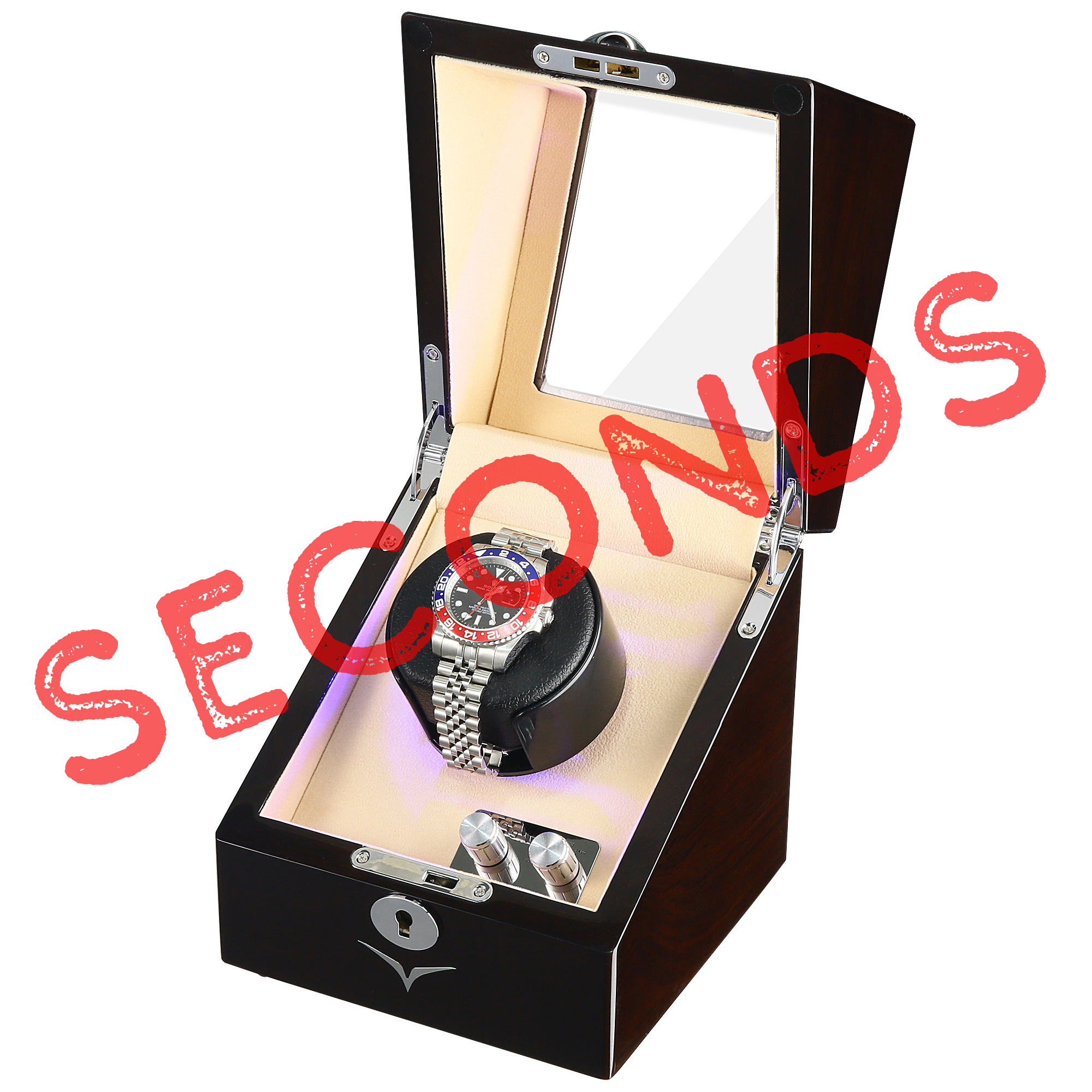 Seconds - Waratah Watch Winder Box for 1 Watch in Mahogany (P)