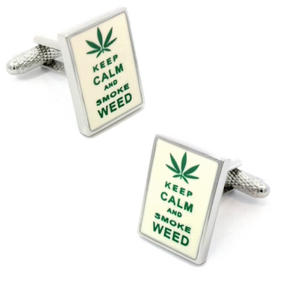 Keep Calm and Smoke Weed Cufflinks