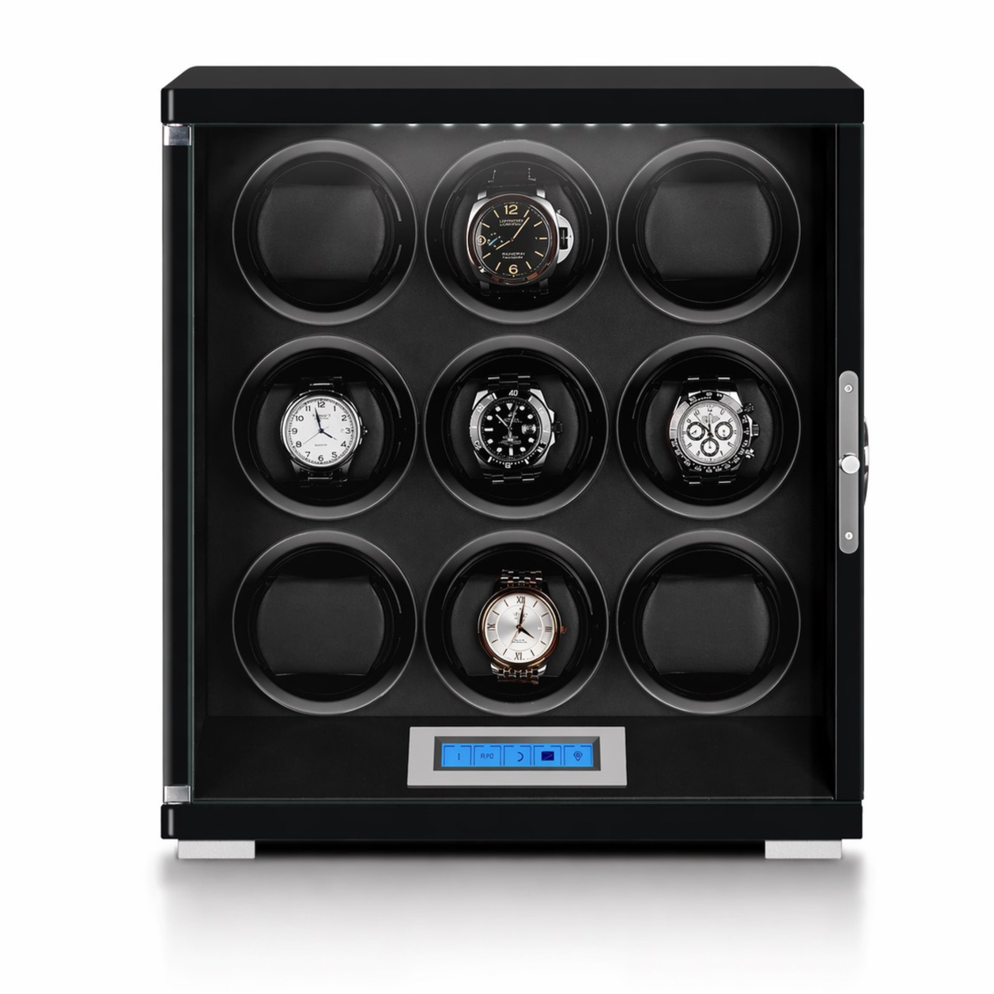 Daylesford 9 Watch Winder in Black (Fingerprint Lock Only)