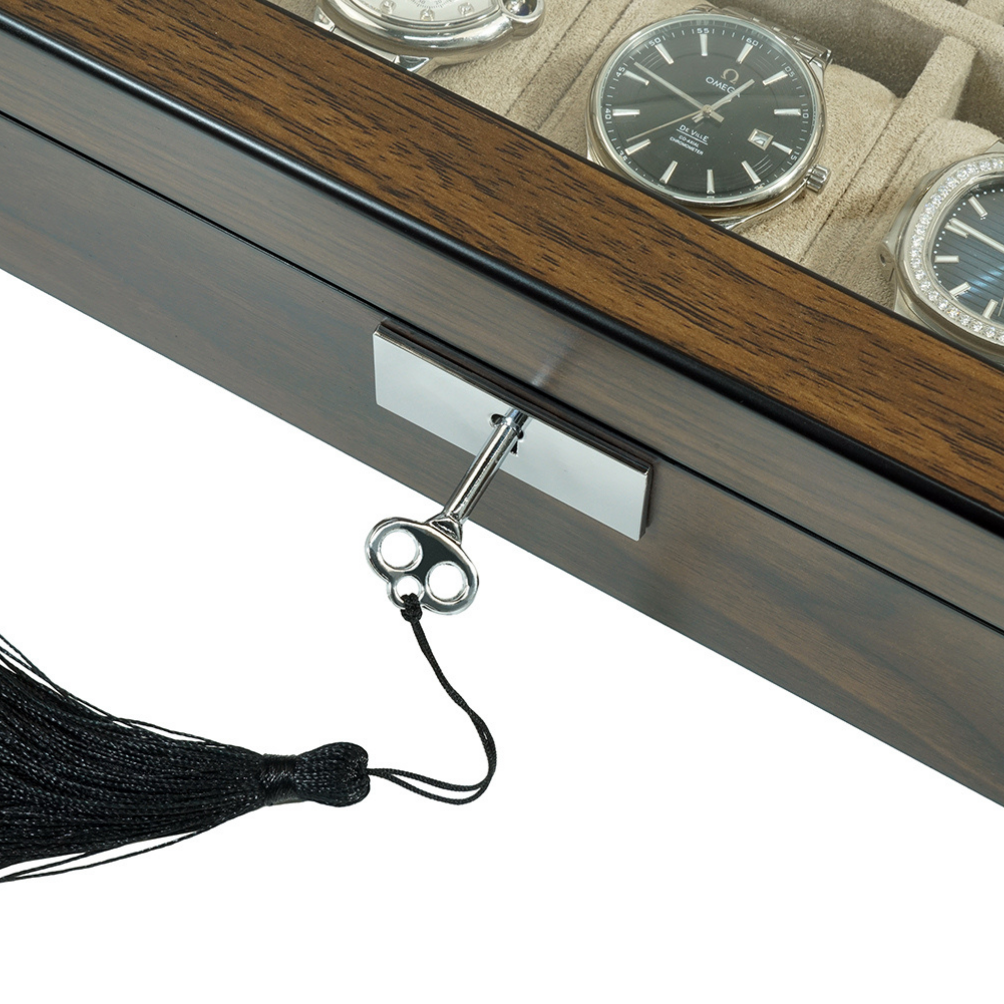 10 Slots Octagon Walnut Wooden Watch Box