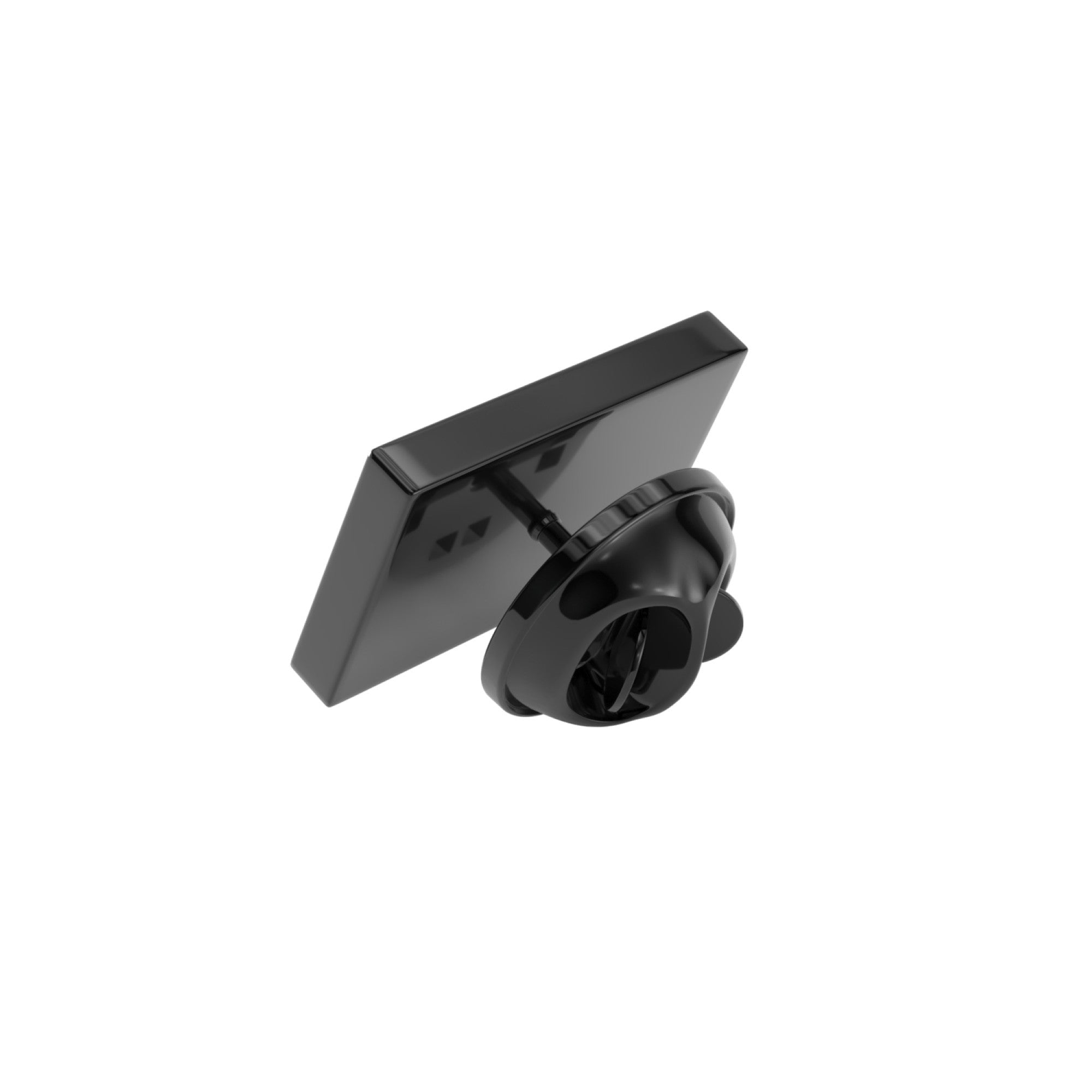 Rectangle Shiny Black Engravable Lapel Pin