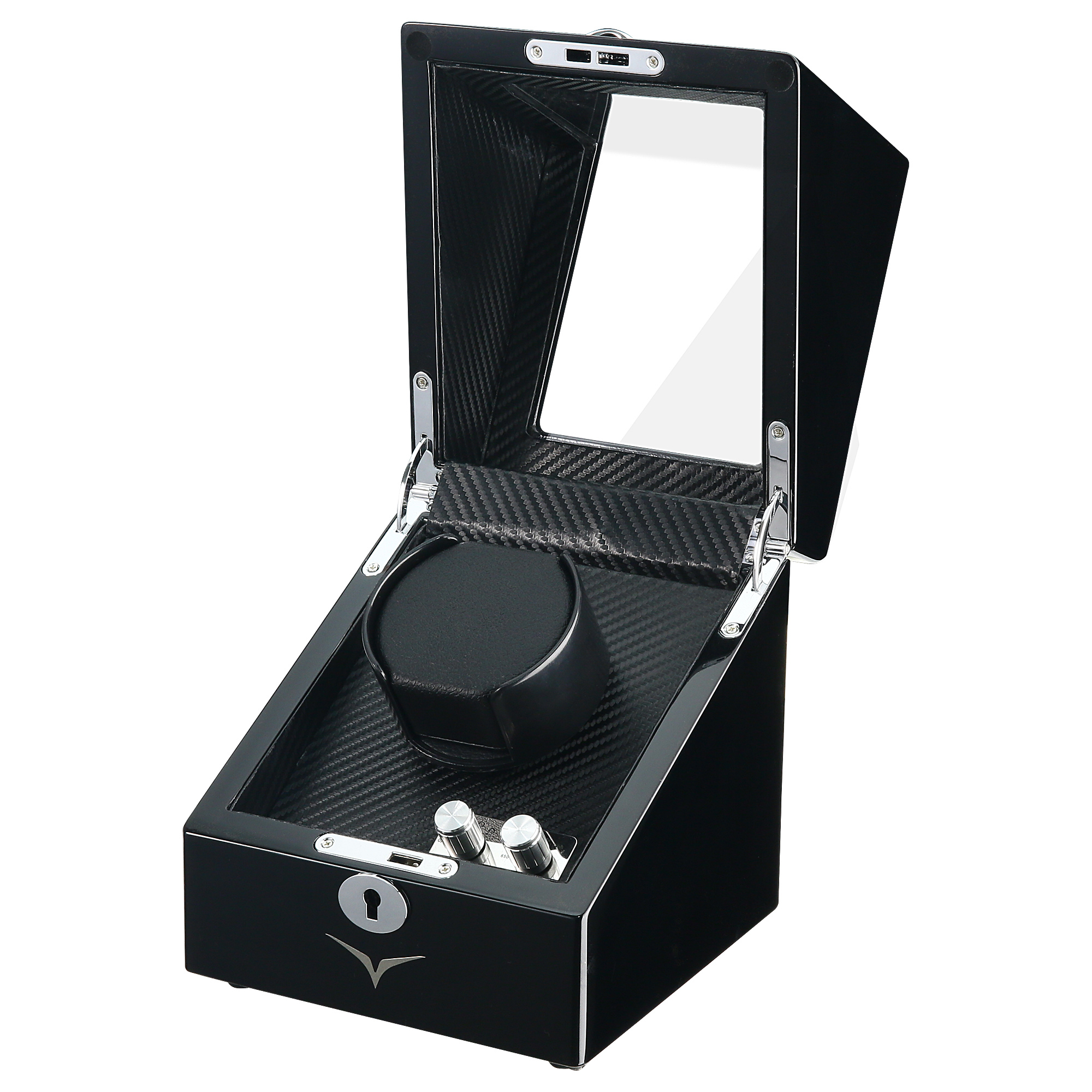Seconds - Waratah Watch Winder Box for 1 Watch in Black (I)