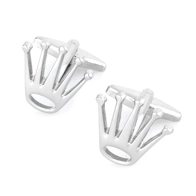 Swiss Silver Crown Cufflinks