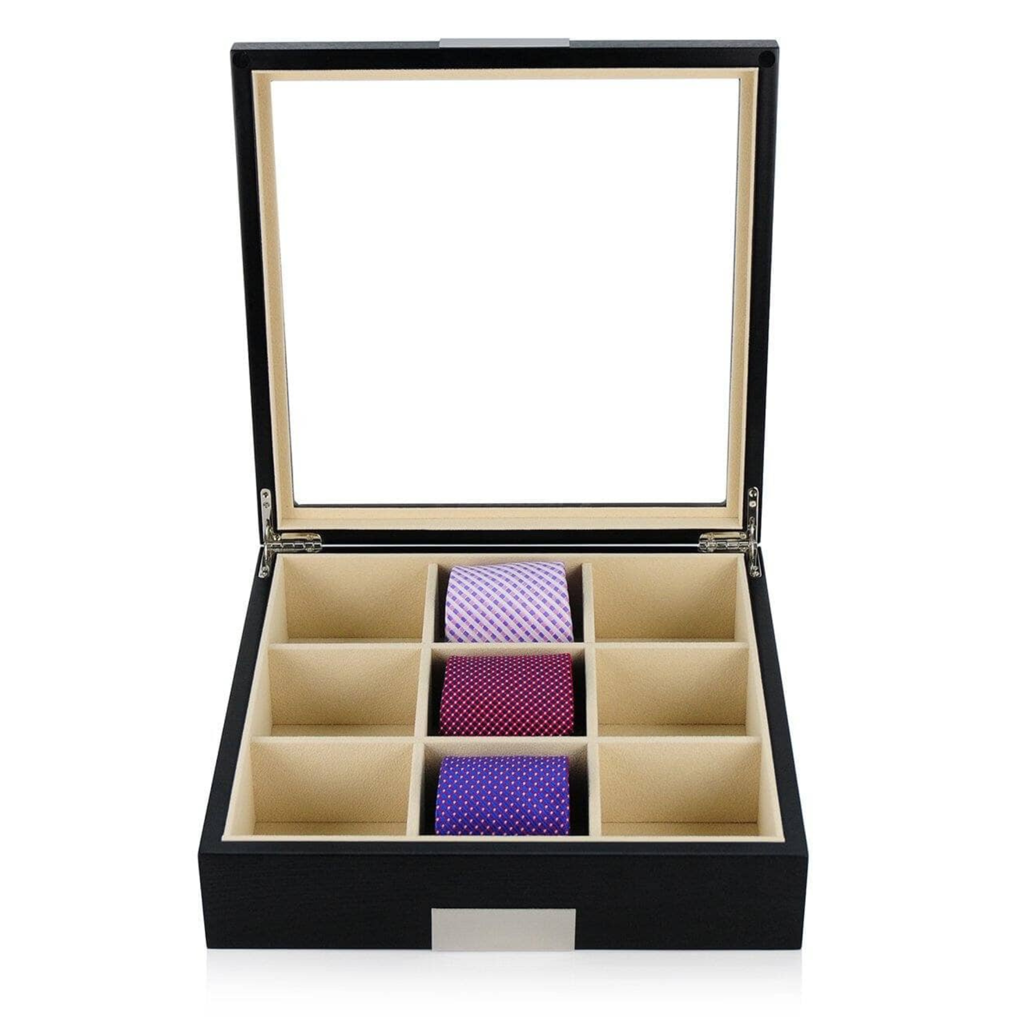 Seconds - Black Wooden Tie Box for 9 (A)