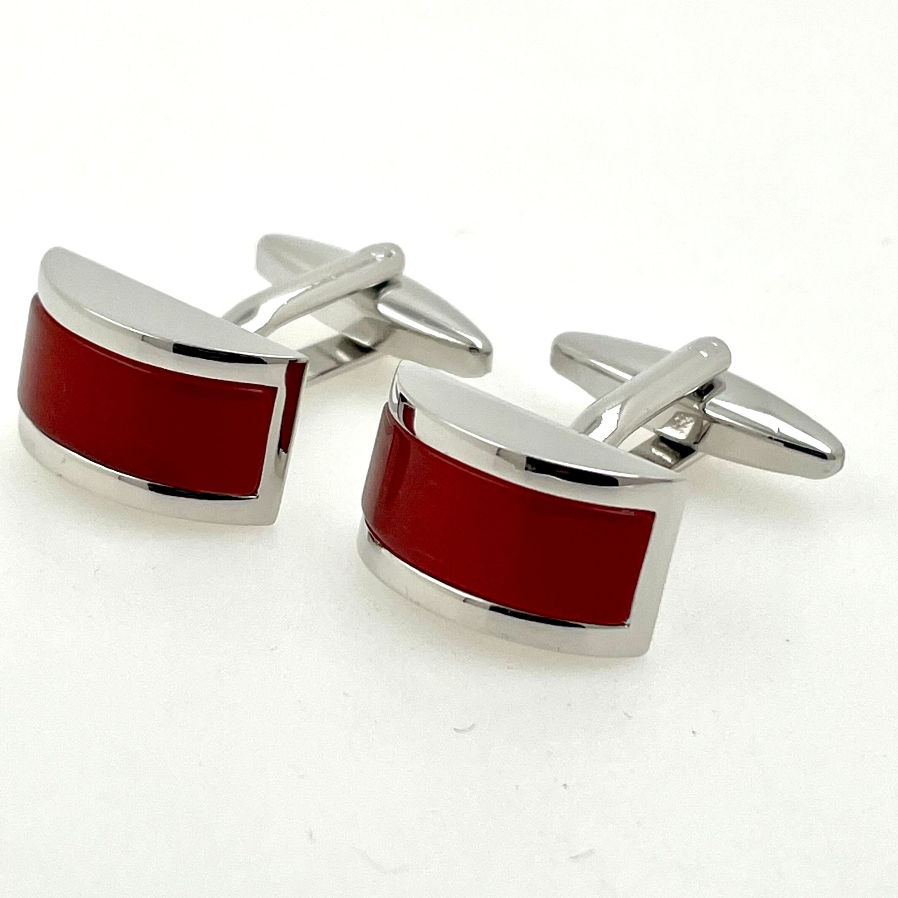 Burnt Orange Cateye Cufflinks Classic & Modern Cufflinks Clinks Australia 