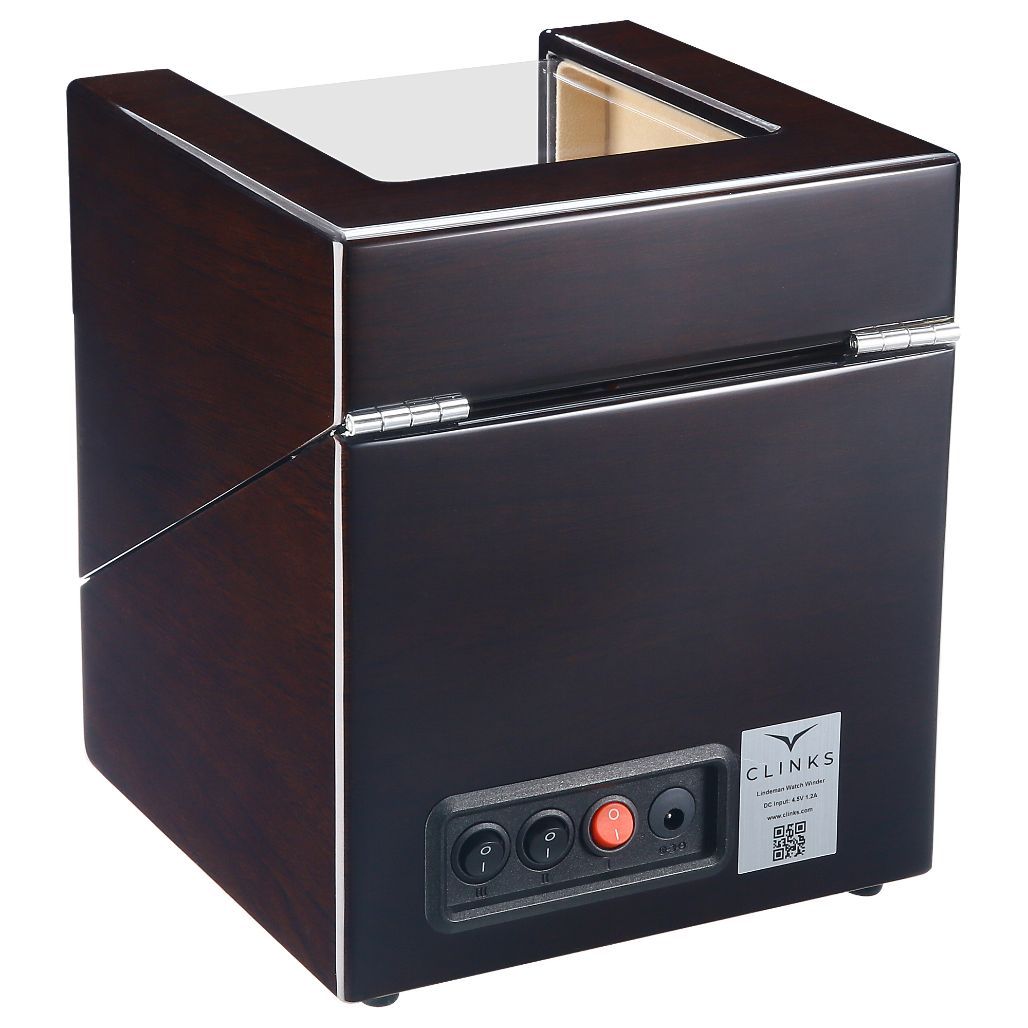 Seconds - Lindeman Mahogany Watch Winder Box for 2 Watches (Single Rotor) (B)