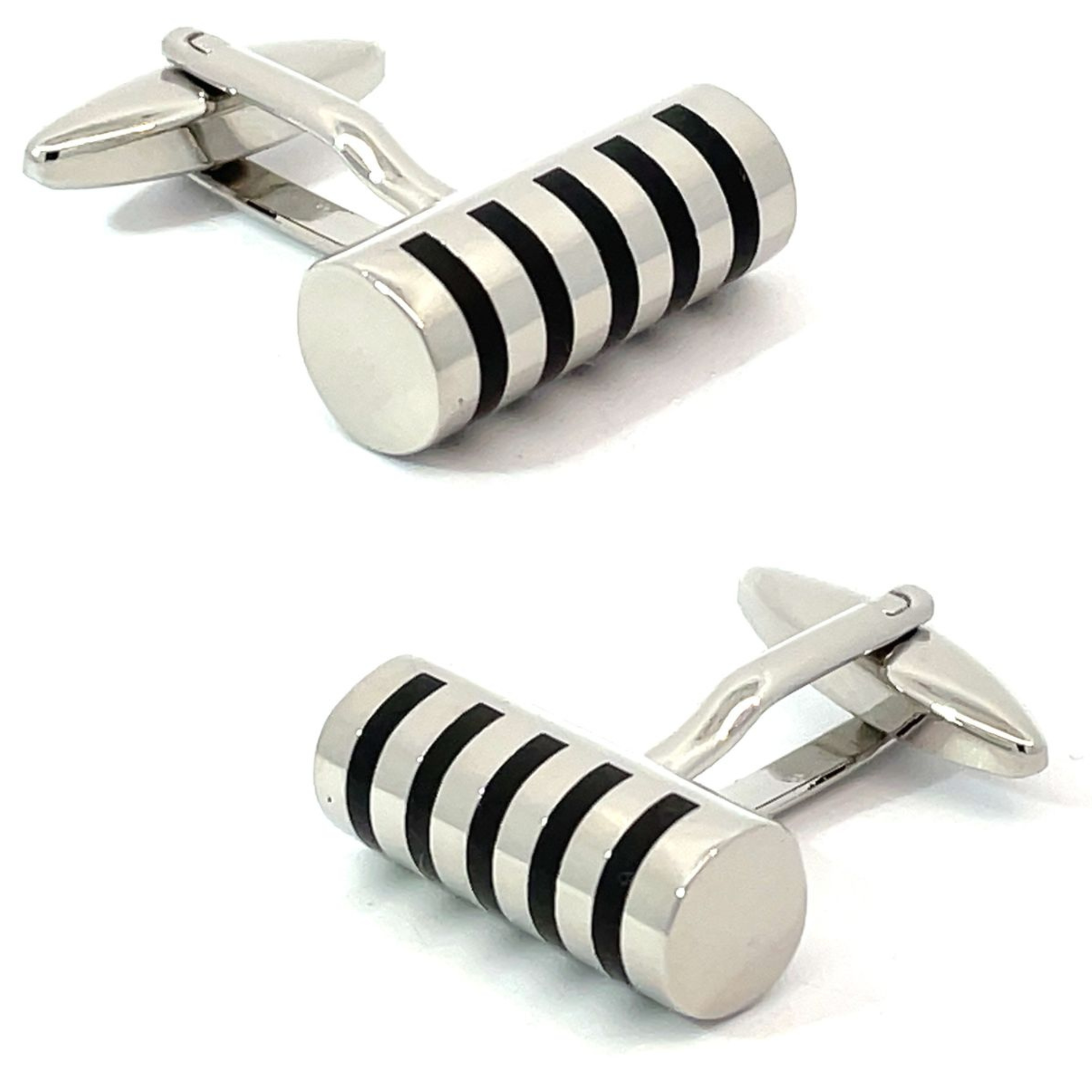 Smokey Grey Stripes Cufflinks