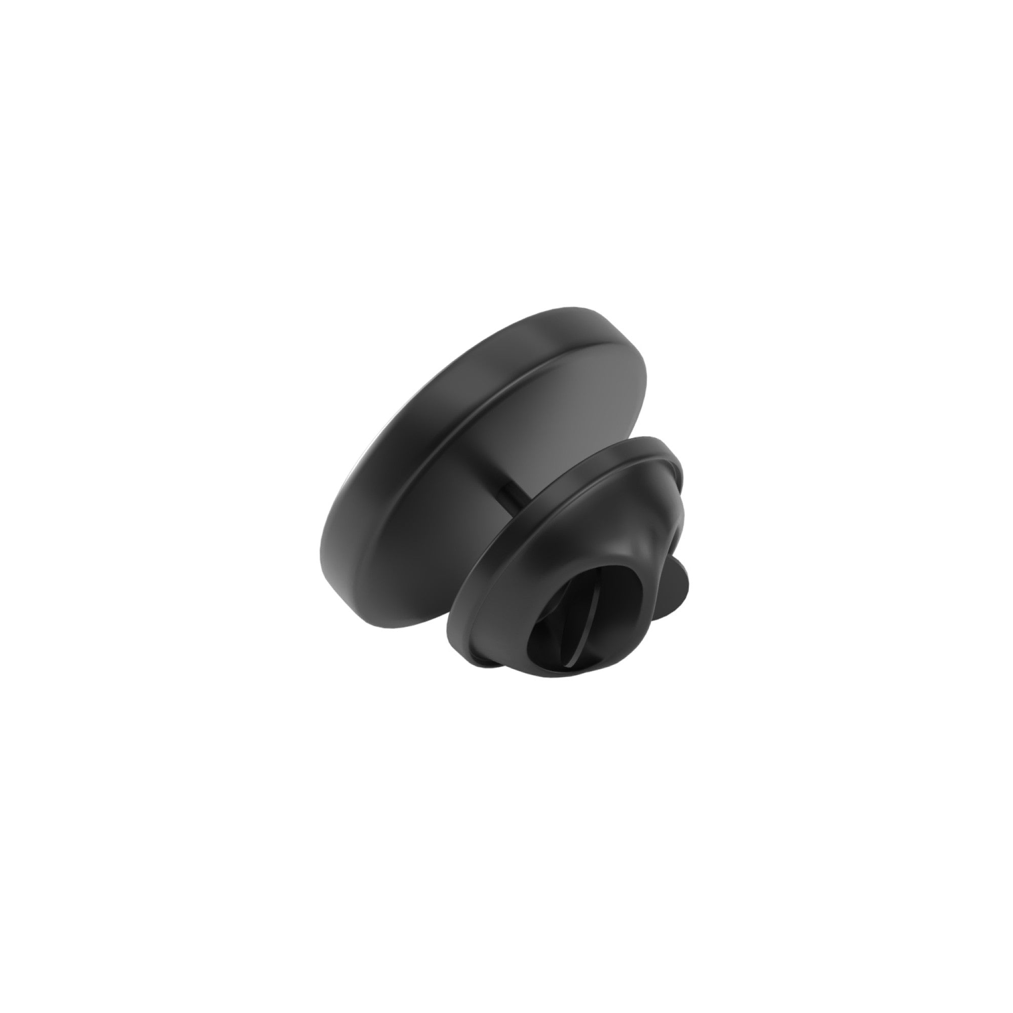 Round Brushed Black Engravable Lapel Pin