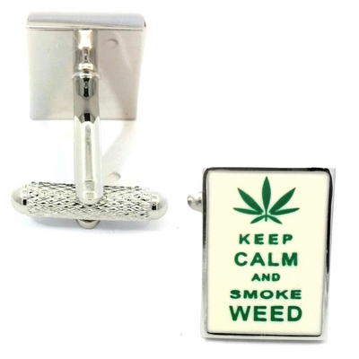 Keep Calm and Smoke Weed Cufflinks