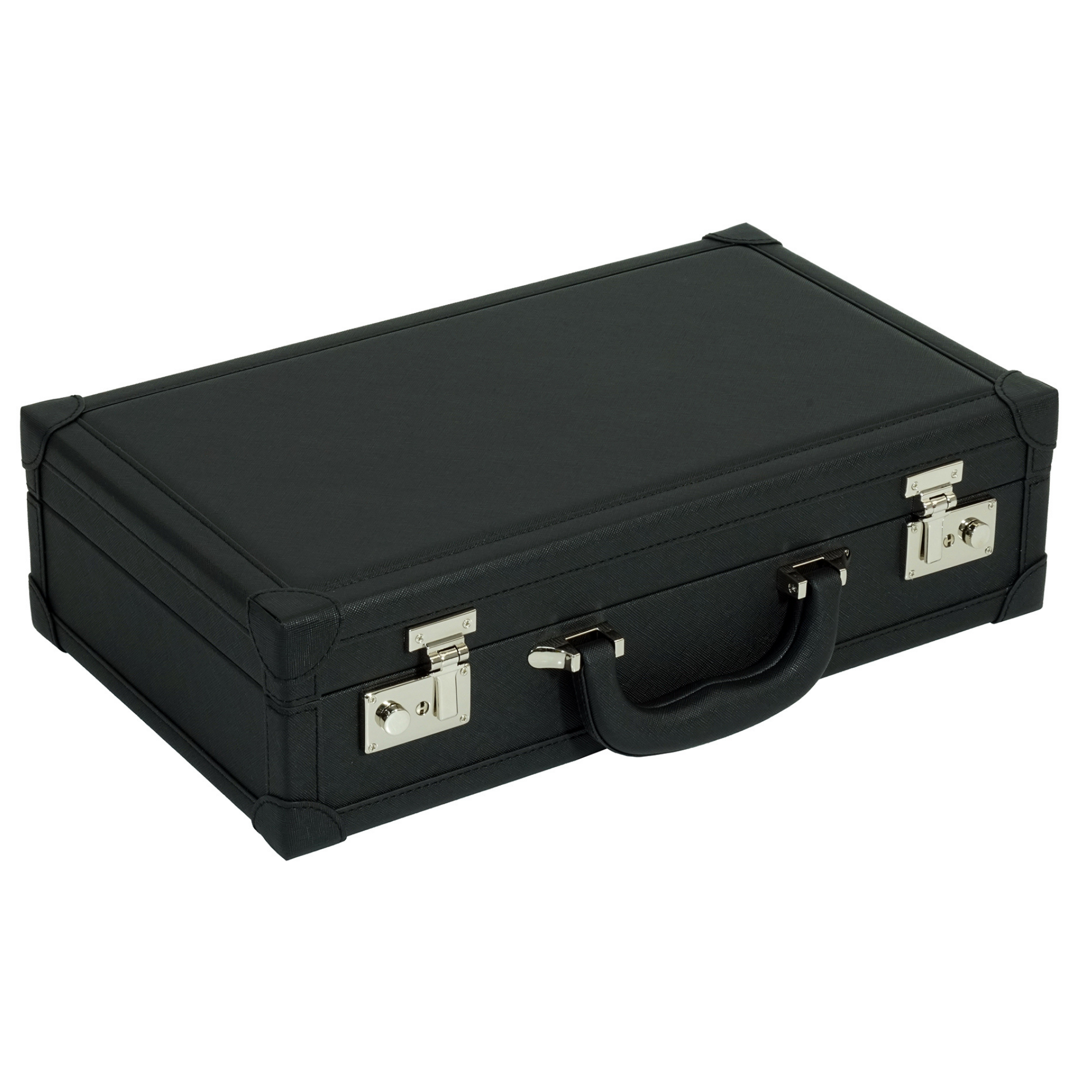 12 Slots Black Leather Watch Case